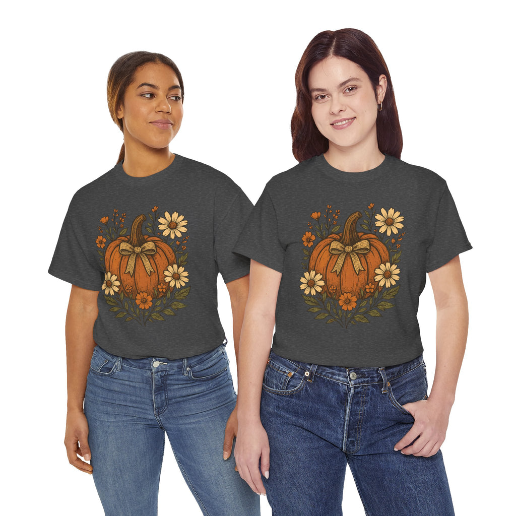 Pumpkin Daisy Unisex Cotton Tee