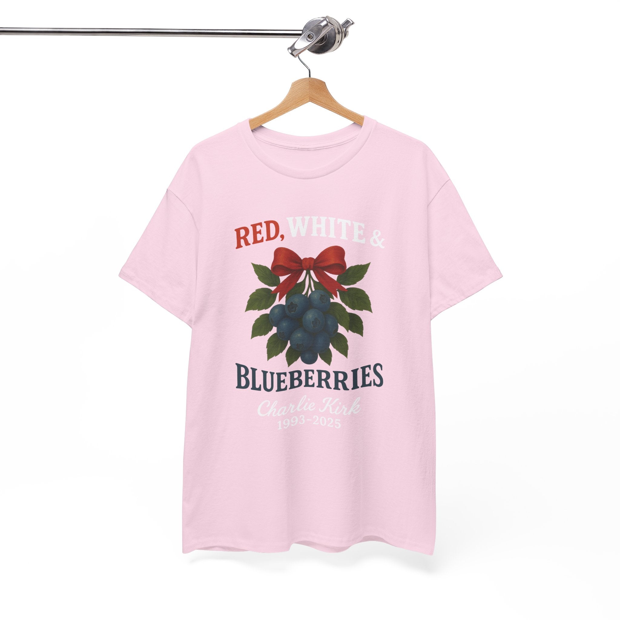 Red, White & Blueberries T-Shirt — Patriotic Blueberry Graphic Unisex Cotton Tee