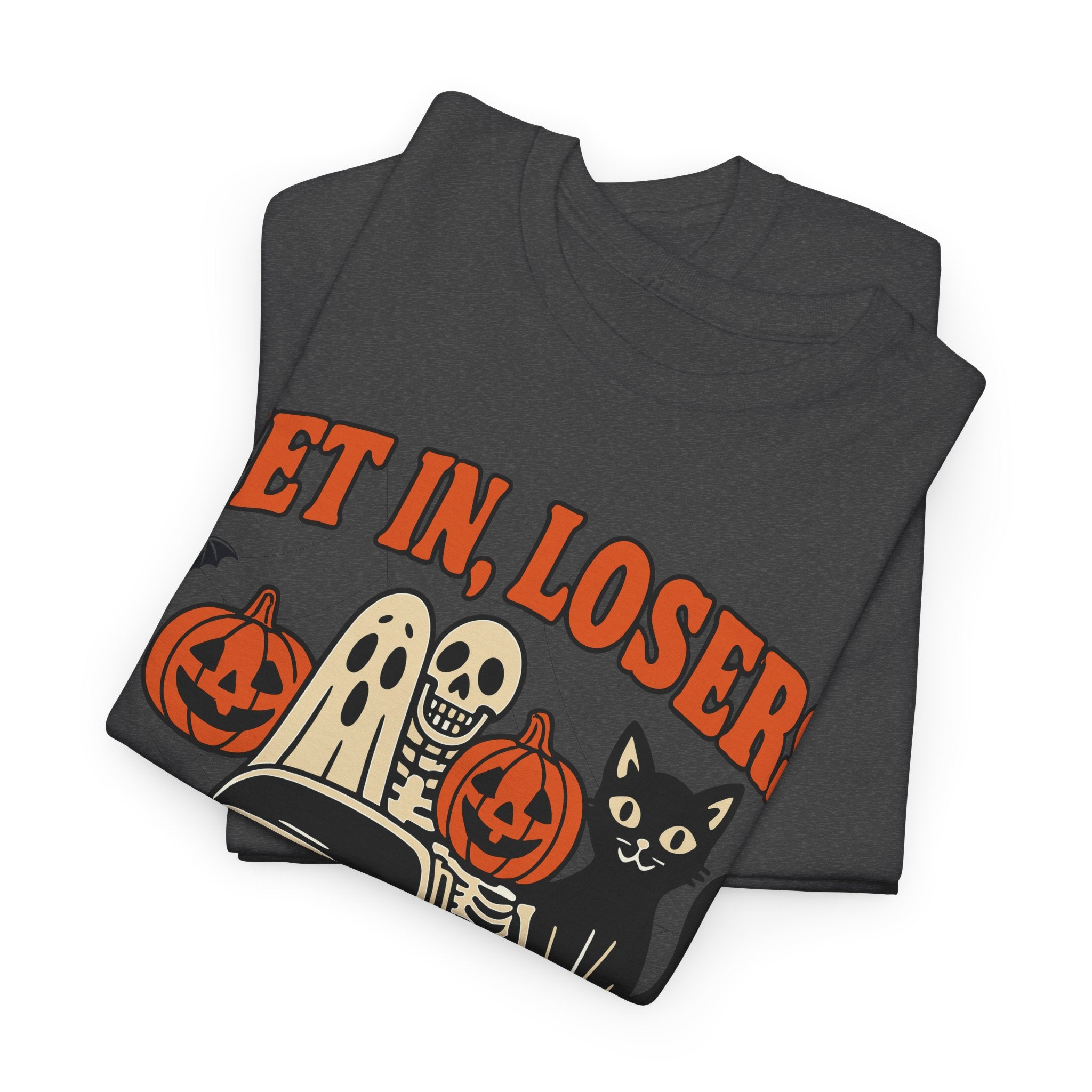 Halloween Skeleton Pumpkin Black Cat Unisex Cotton Tee