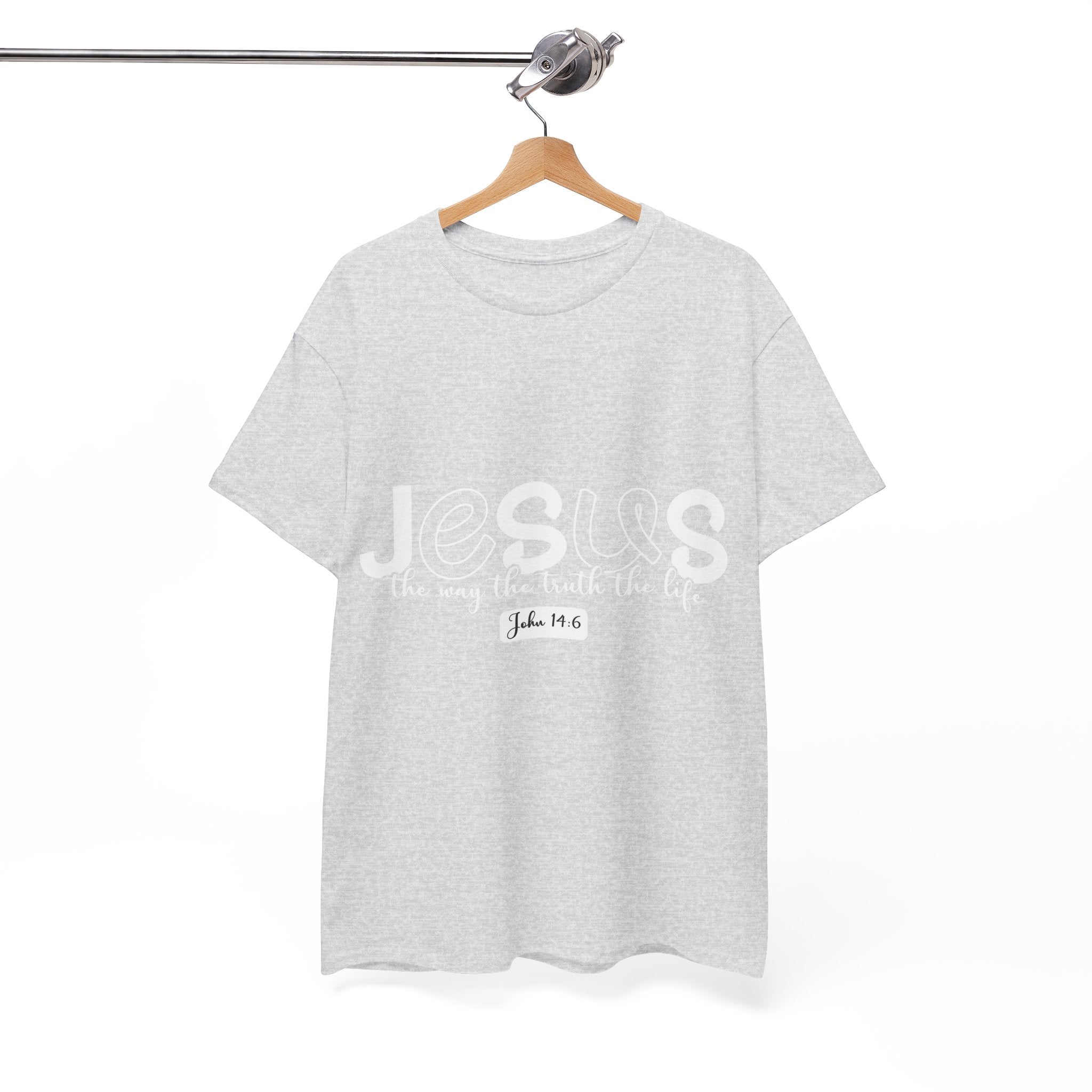 John 14:6 Christian Tee — Minimalist Script Faith T-Shirt
