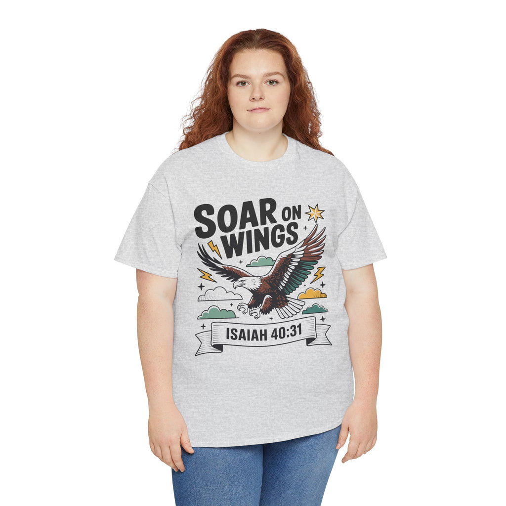 Isaiah 40:31 "Soar on Wings" Eagle Unisex Cotton T-Shirt