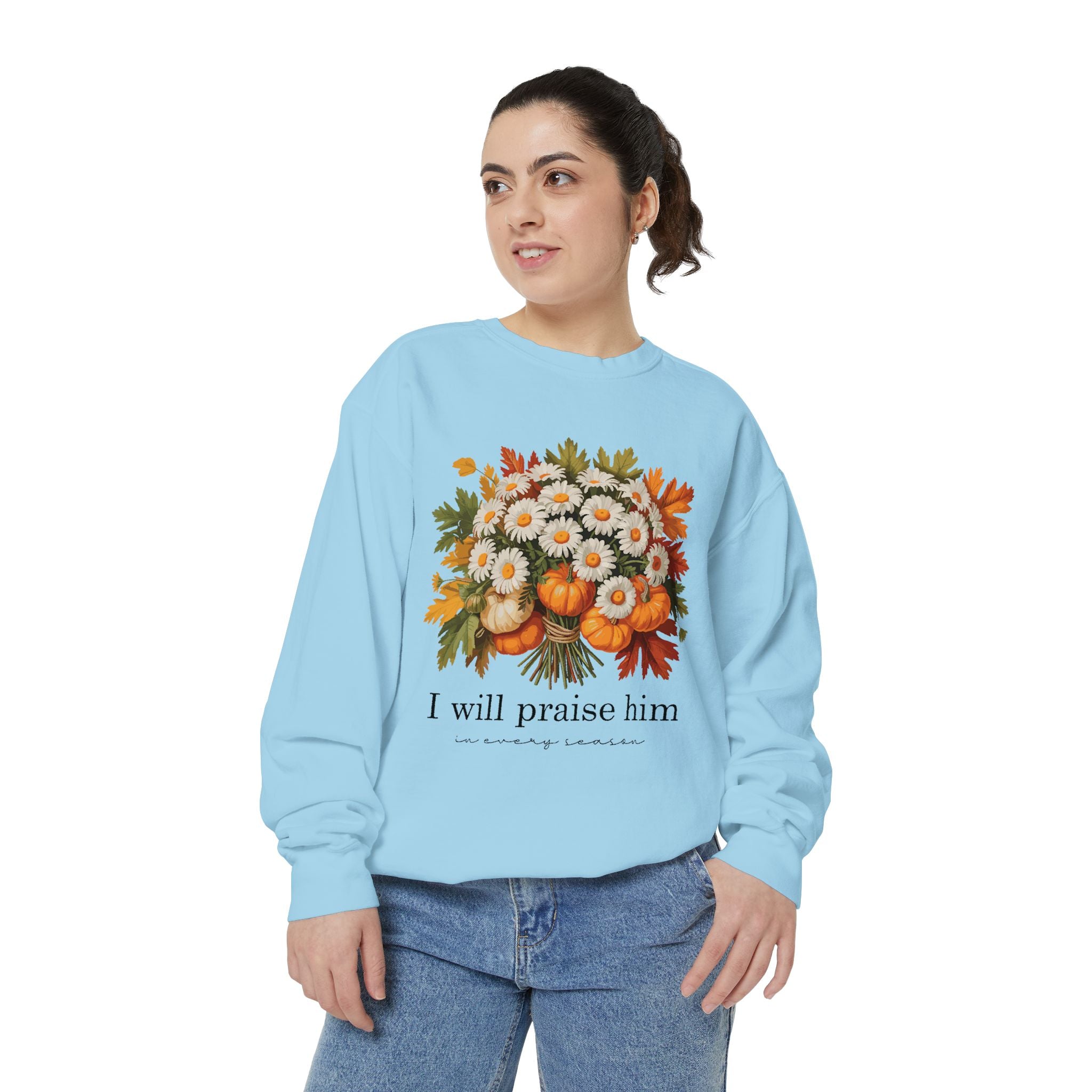 Praise Him Floral Sweatshirt- Unisex