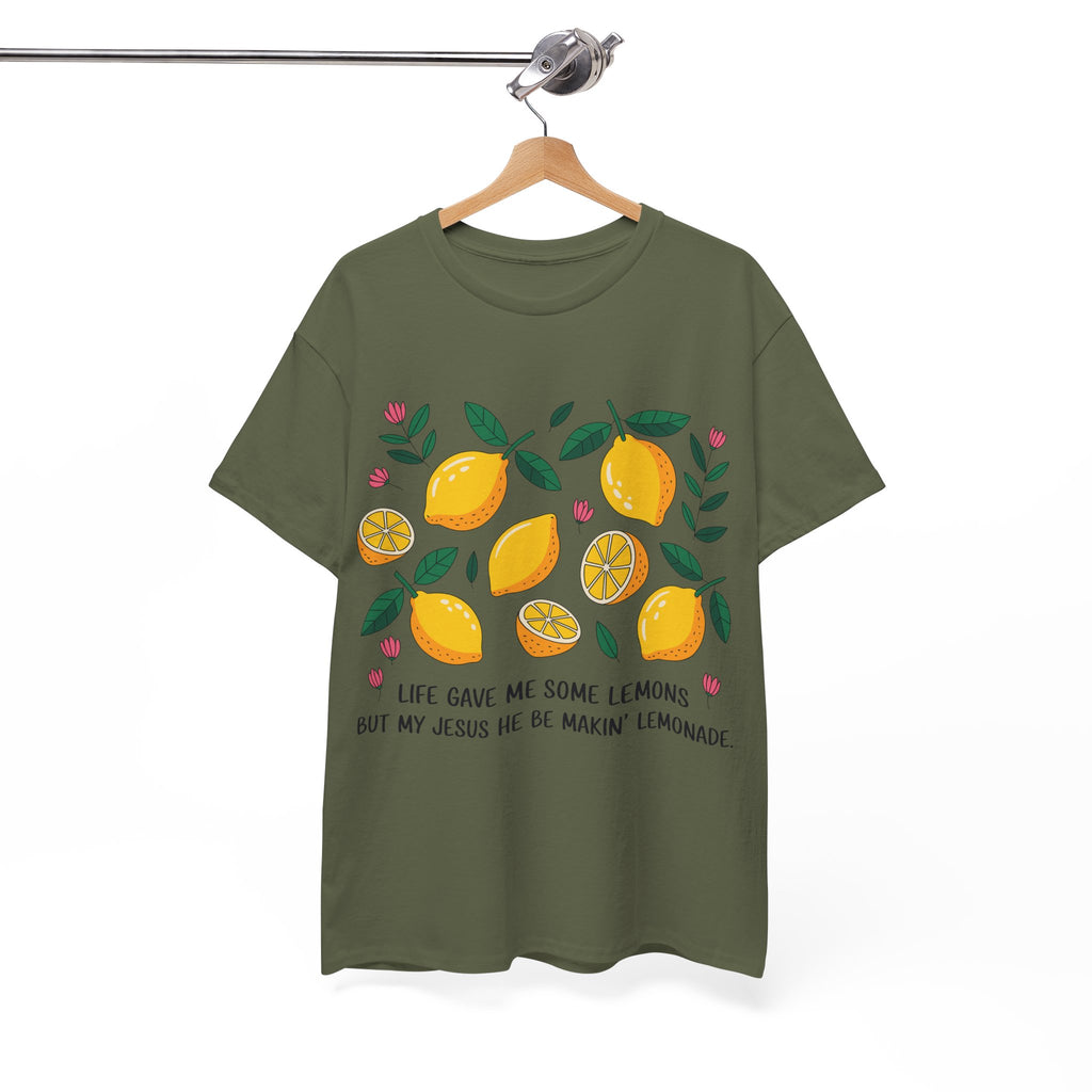 Christian Lemonade Tee — "Life gave me some lemons but my Jesus he be makin’ lemonade"Unisex Cotton Tee