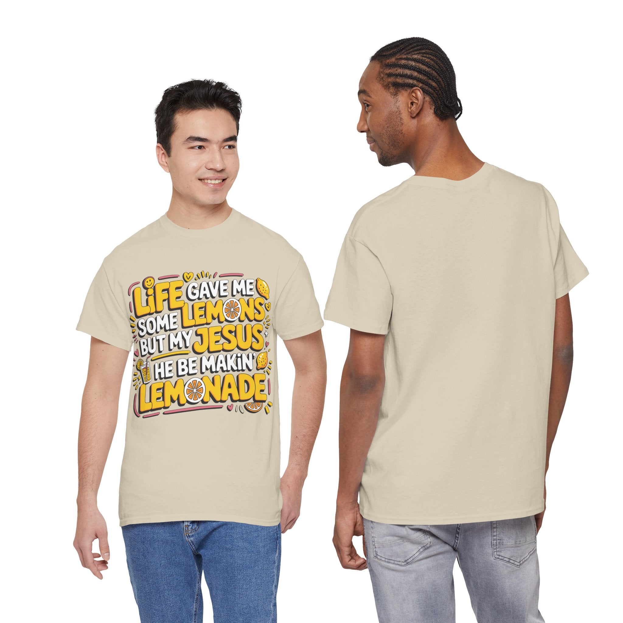 Christian Lemonade T-Shirt — “Life gave me some lemons but my Jesus he be makin’ lemonade”Unisex Cotton Tee