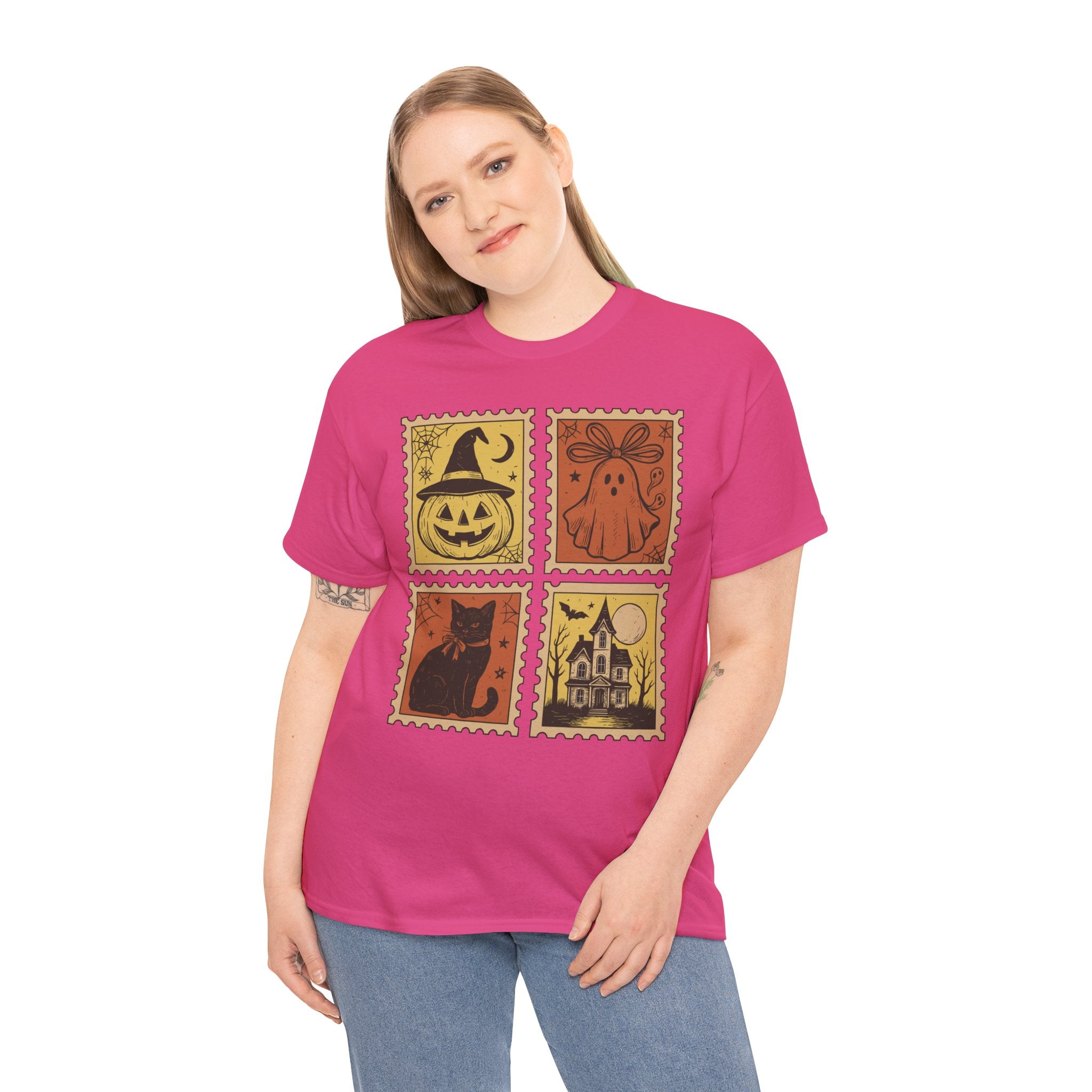 Halloween Stamp Collection Unisex Cotton Tee