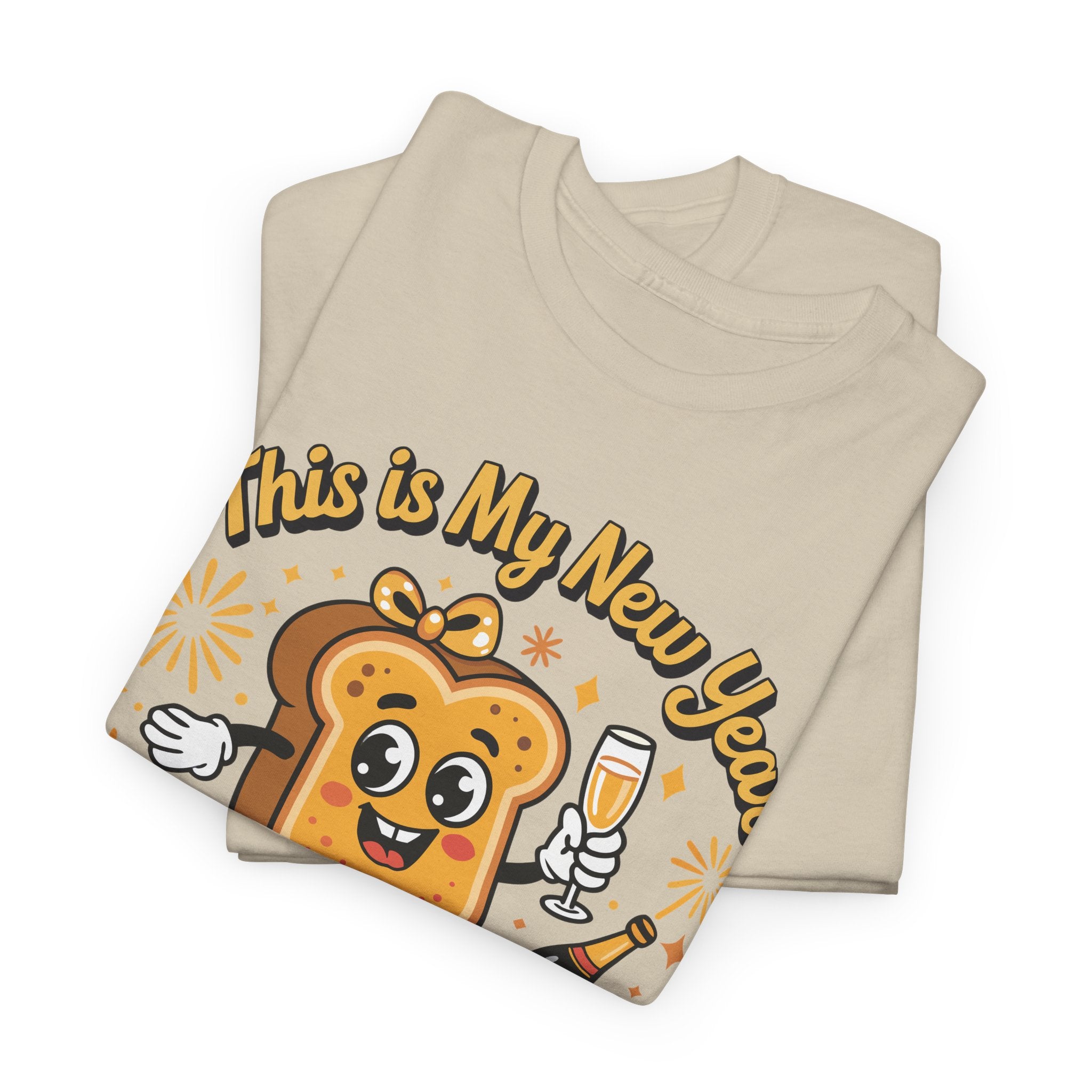 New Year Toast T-Shirt — "This Is My New Year Toast" Champagne & Fireworks Unisex Cotton Tee