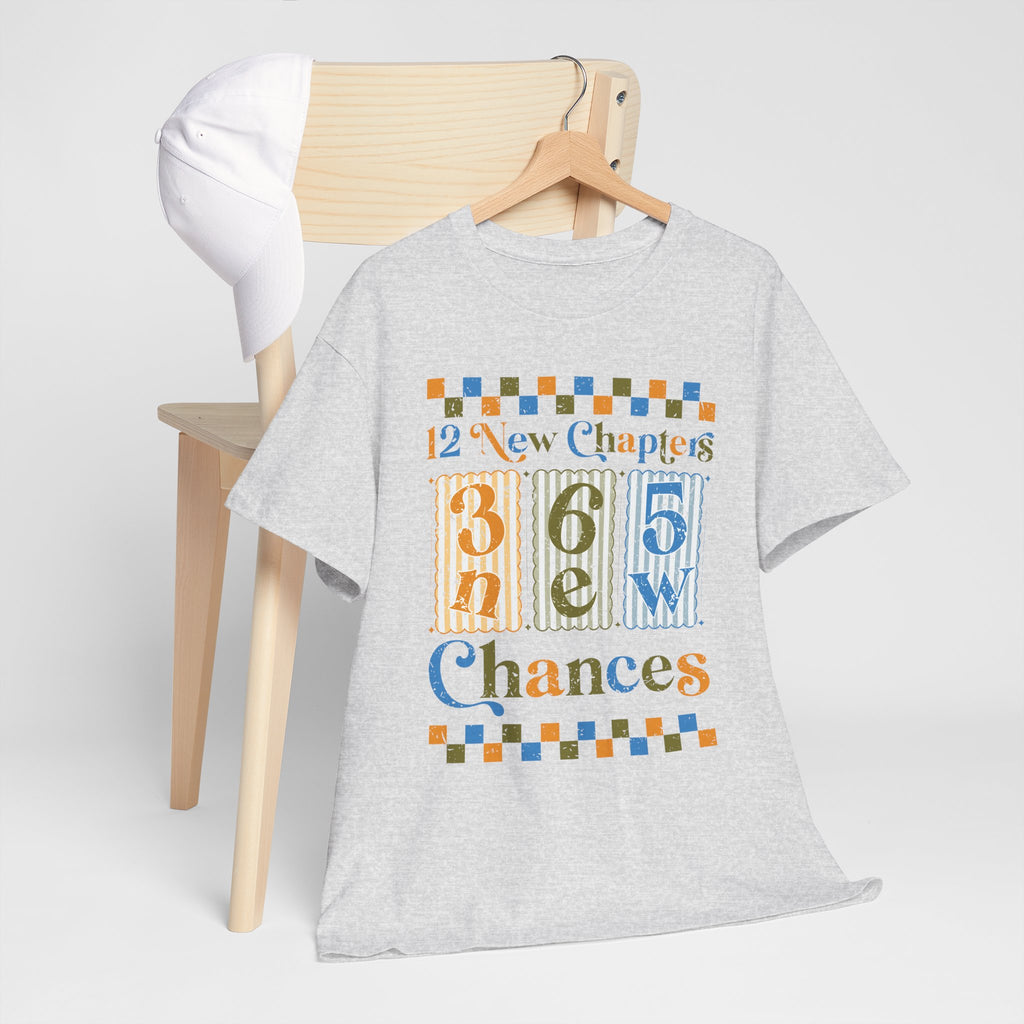 12 New Chapters 365 New Chances Vintage Tee — Fresh Start Inspirational Unisex Cotton Tee