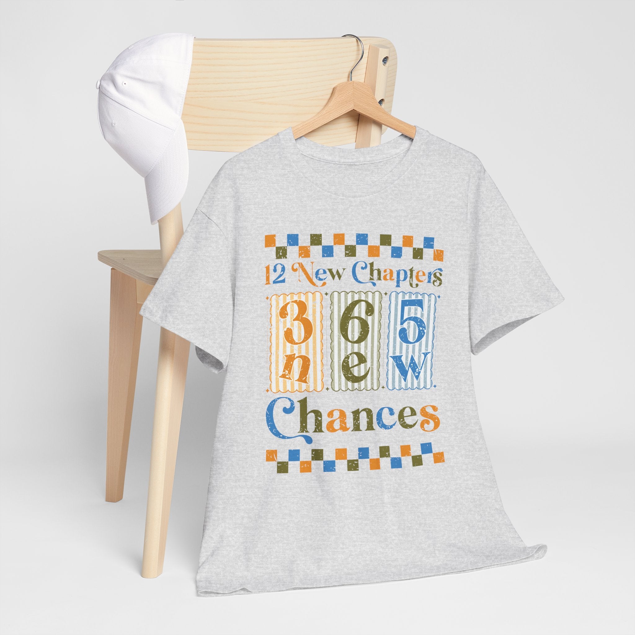 12 New Chapters 365 New Chances Vintage Tee — Fresh Start Inspirational Unisex Cotton Tee