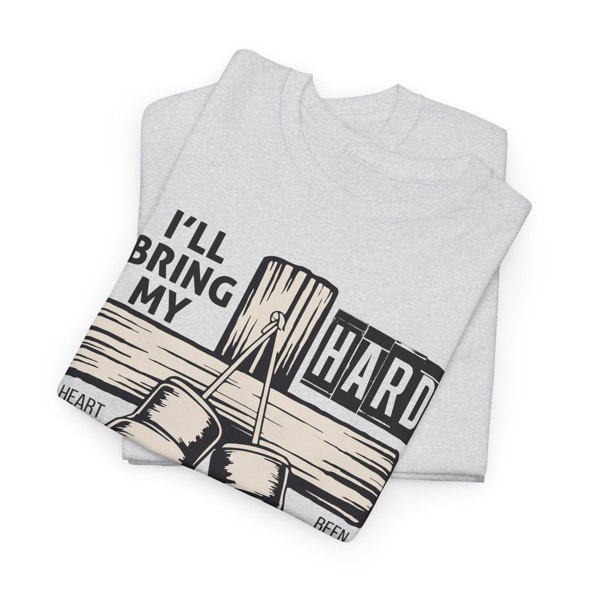 Christian Boxing Gloves Cross Tee — "I’ll Bring My Hard-Fought Heart."Unisex Cotton Tee