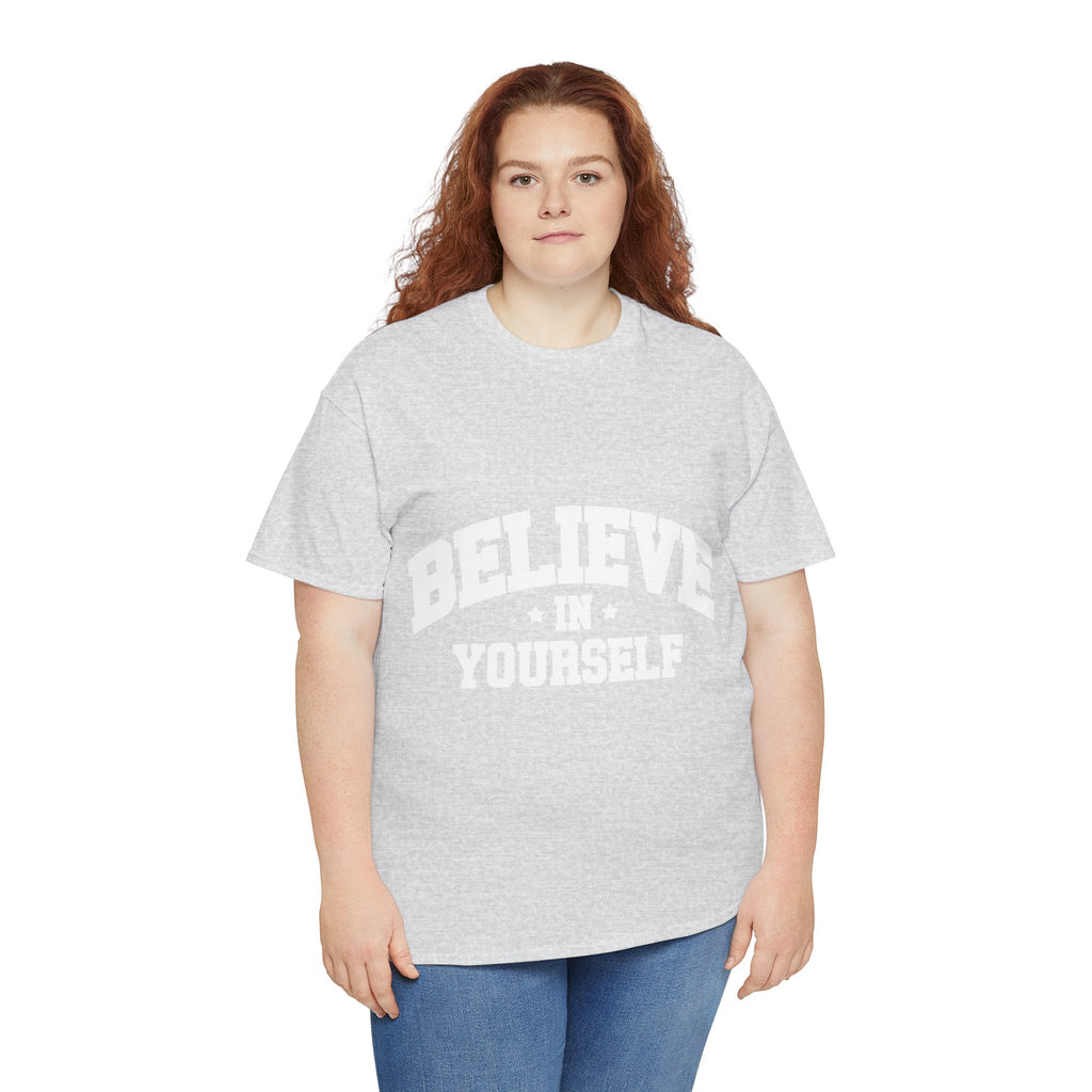 Believe in Yourself Varsity Unisex Cotton Tee