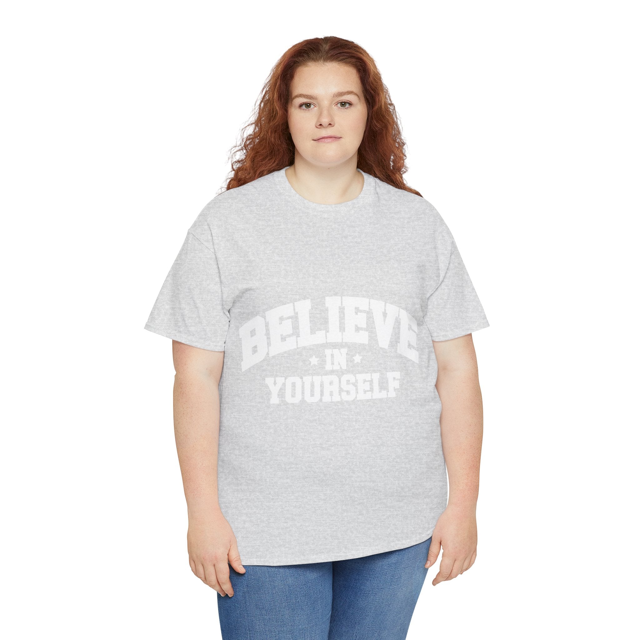 Believe in Yourself Varsity Unisex Cotton Tee