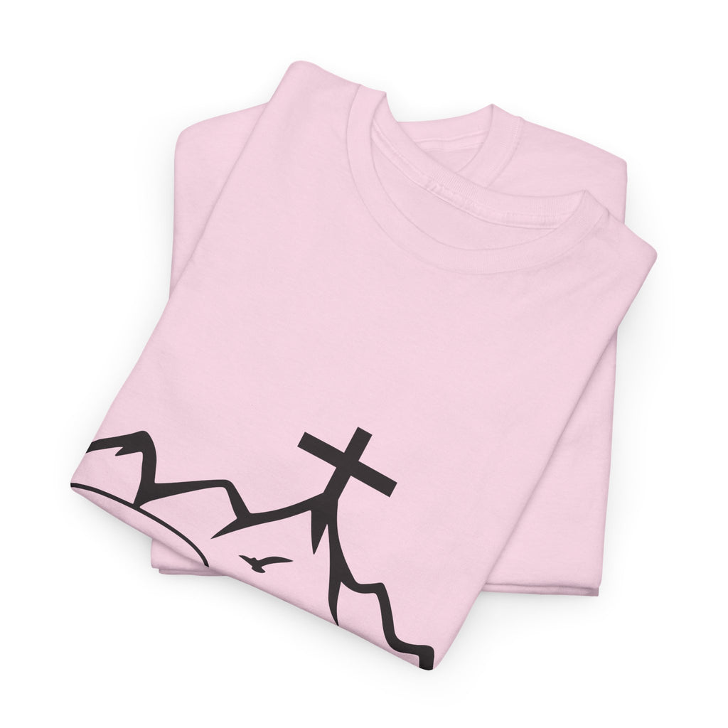 Spirit Lead Me Christian T‑Shirt — Minimalist Cross Unisex Cotton Tee