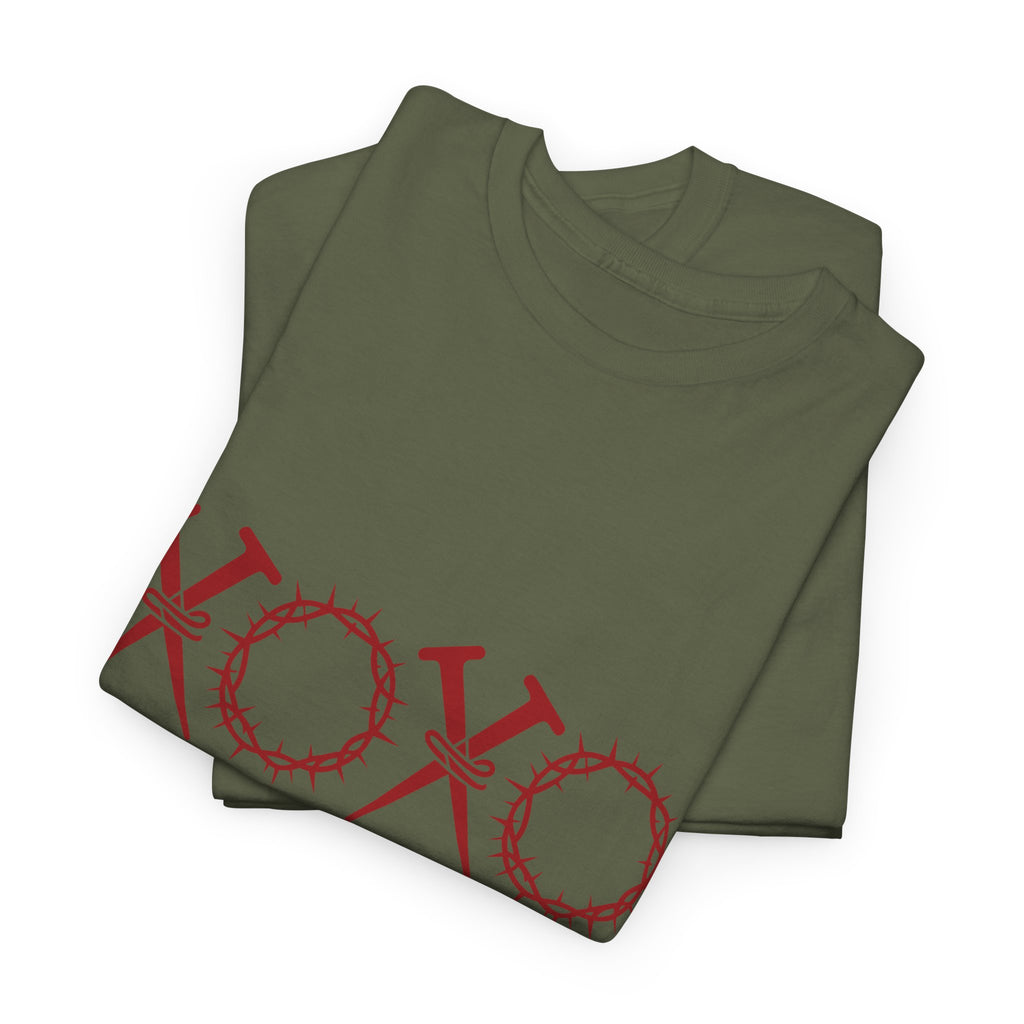 Christian Valentine Tee — “XOXO” Nails & Thorn Crowns, “The Original Love Letters”... Unisex Cotton Tee