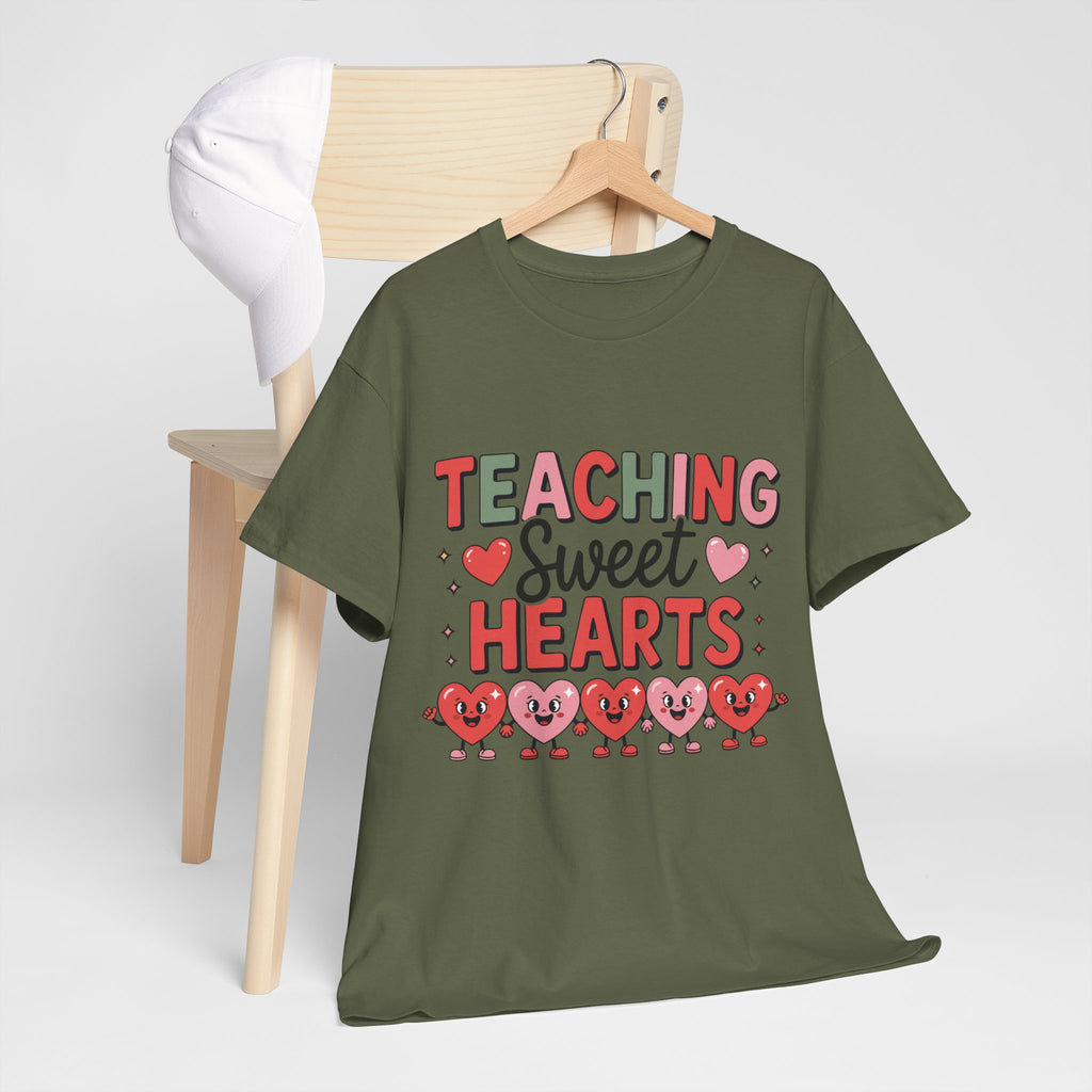 Teaching Sweet Hearts Valentine Teacher Unisex Cotton T-Shirt