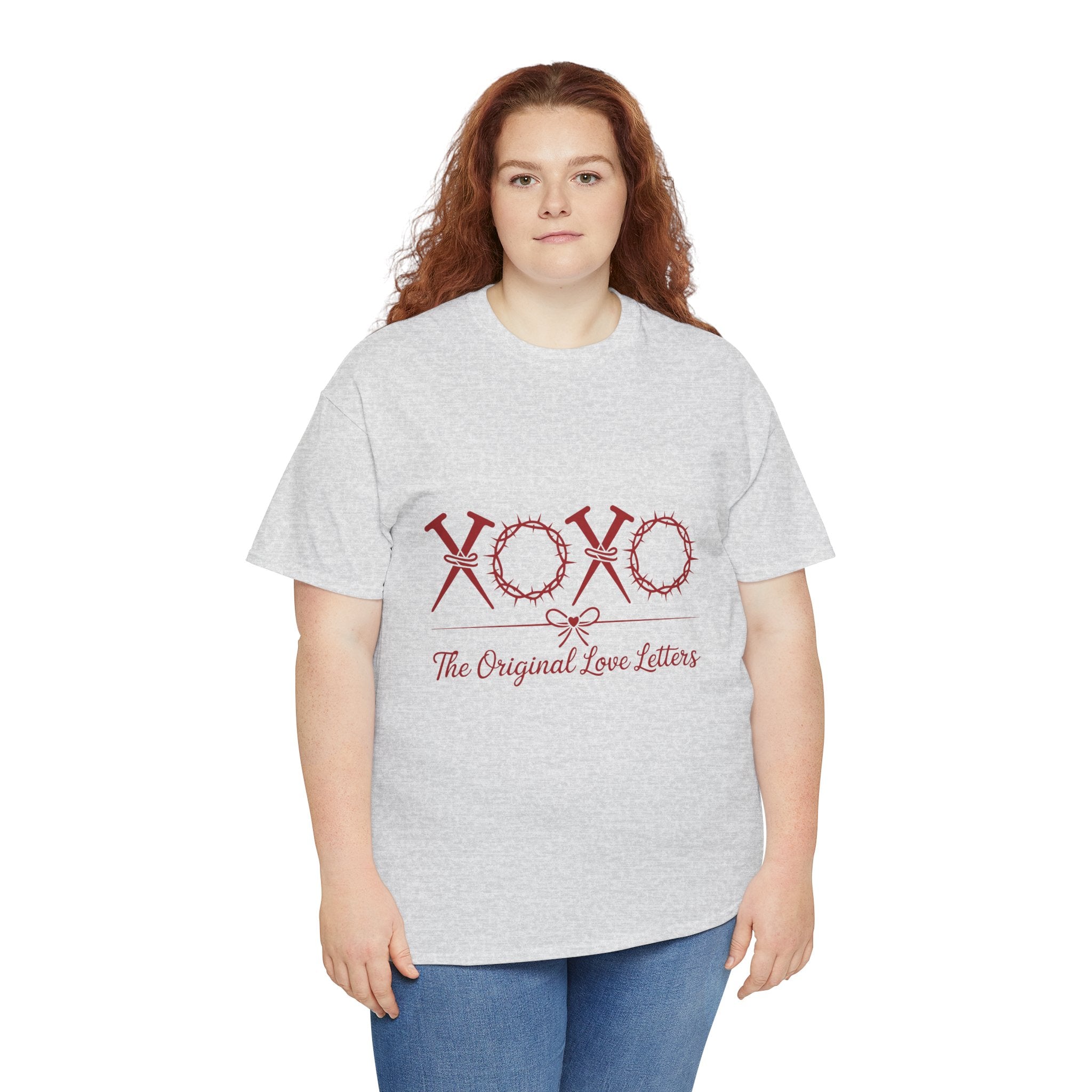 Christian Valentine Tee — “XOXO” Nails & Thorn Crowns, “The Original Love Letters”... Unisex Cotton Tee