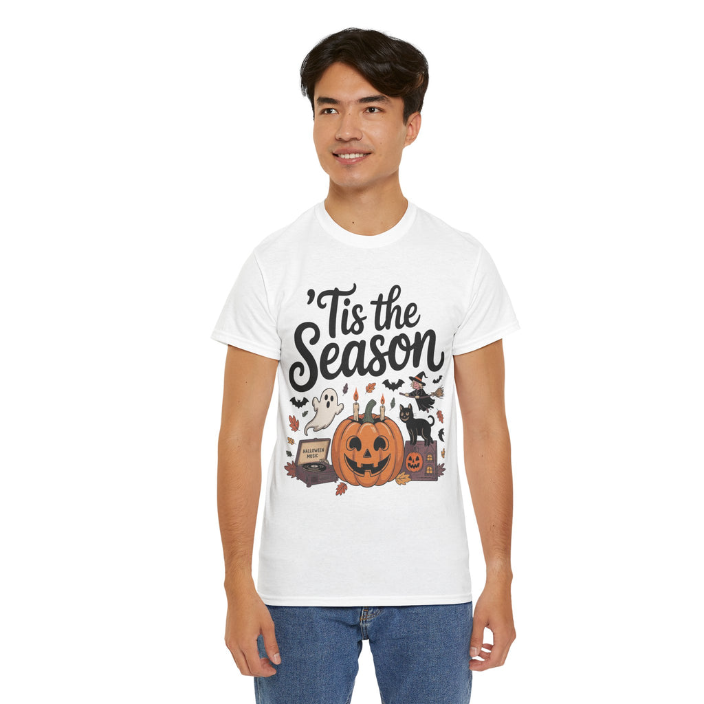 Holiday Season Unisex Cotton T-Shirt - Tis the Season Design