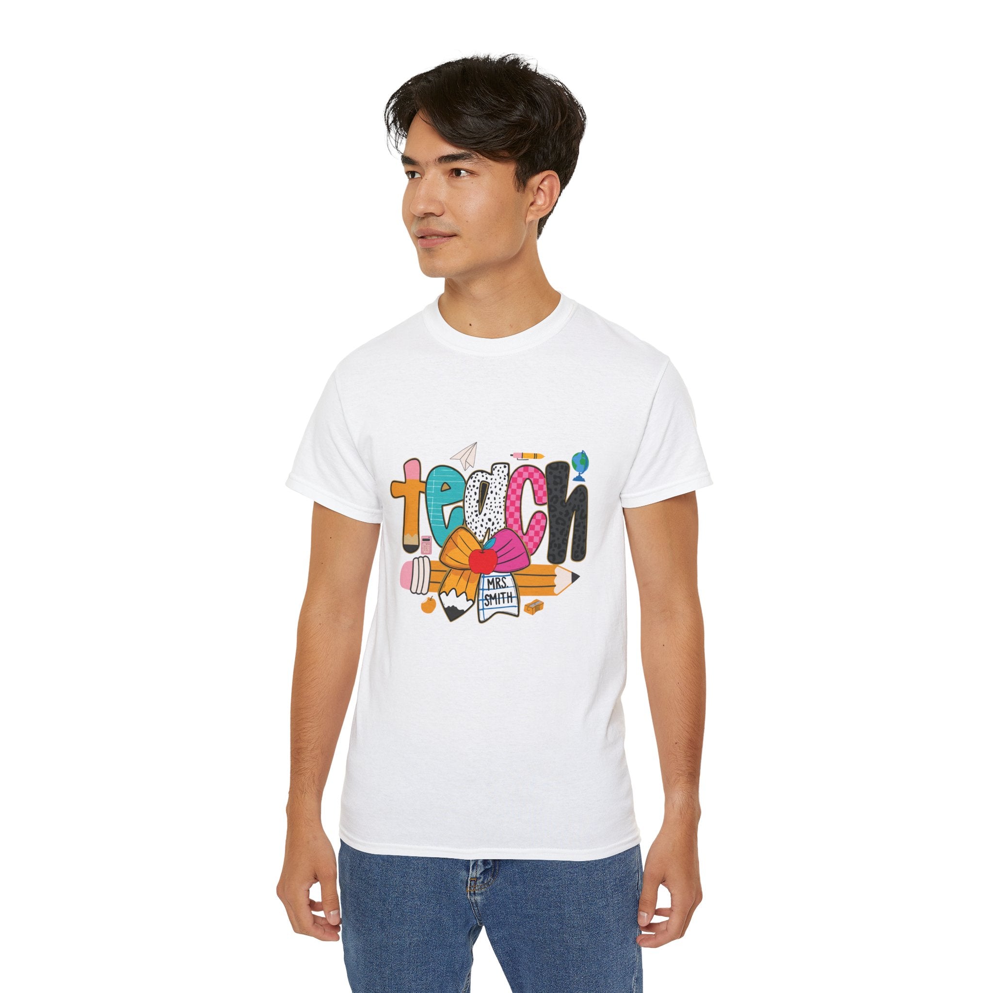 Colorful Teach Graphic Tee for Educators