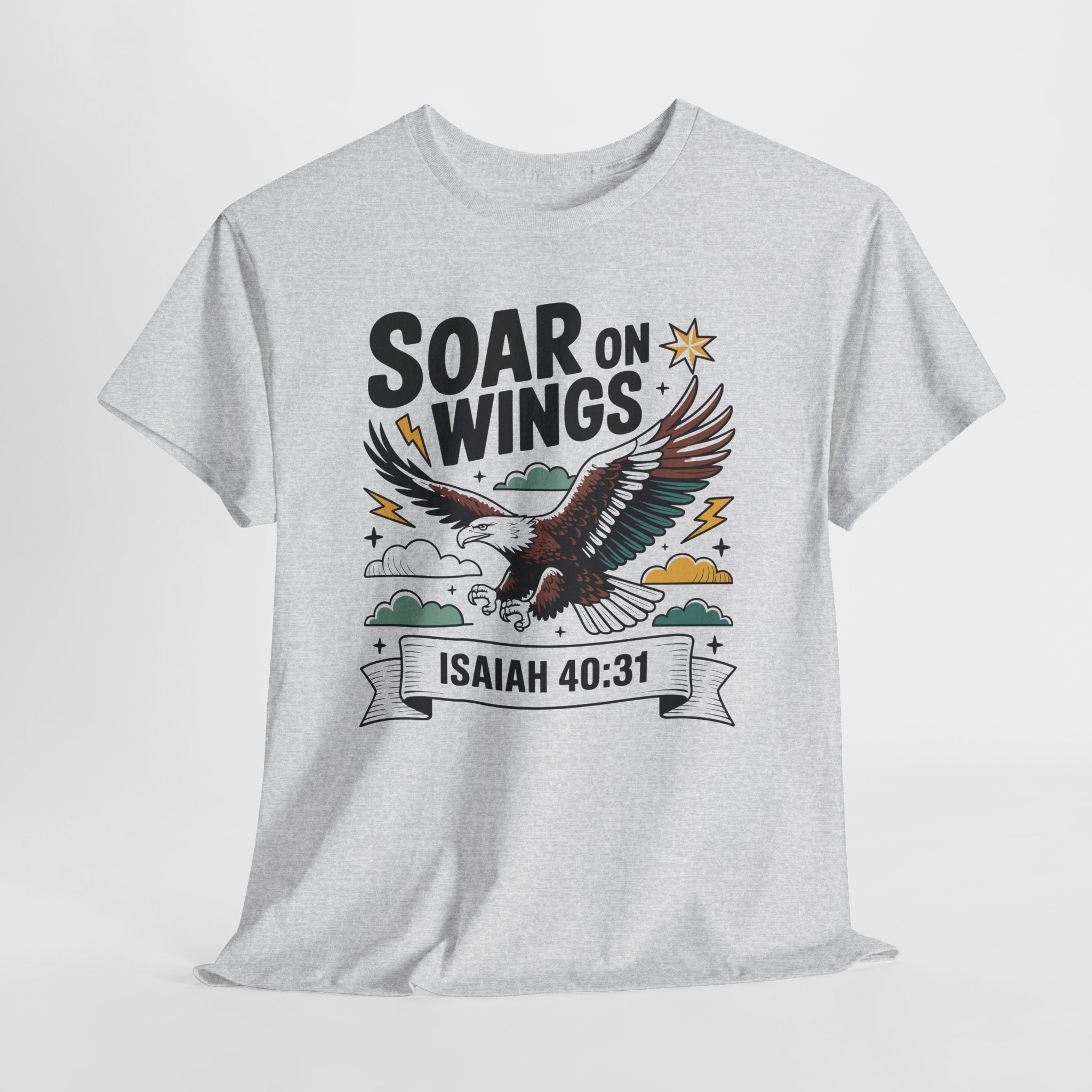 Isaiah 40:31 "Soar on Wings" Eagle Unisex Cotton T-Shirt