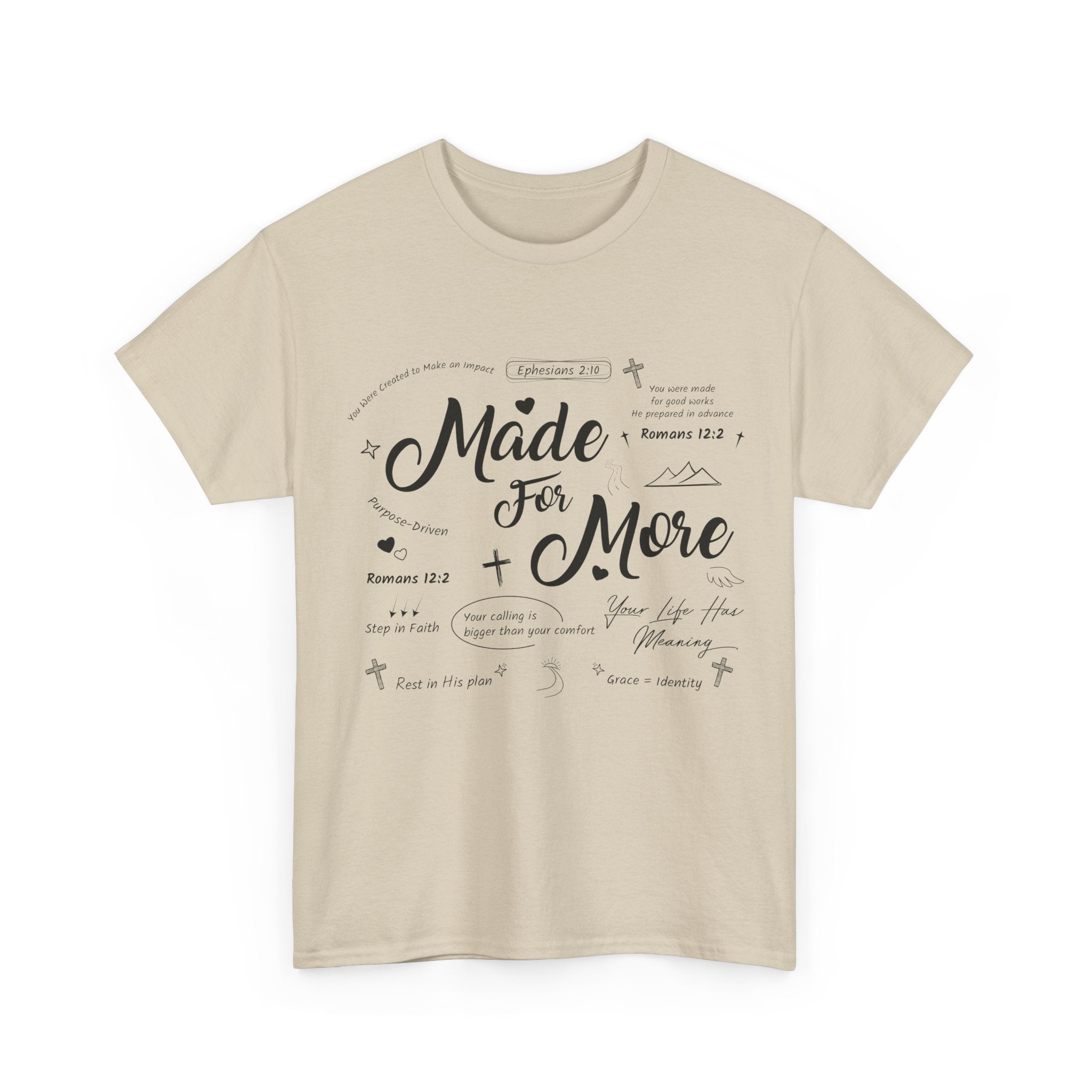 Made For More Faith T-Shirt — Inspirational Bible Verse Unisex Cotton Tee