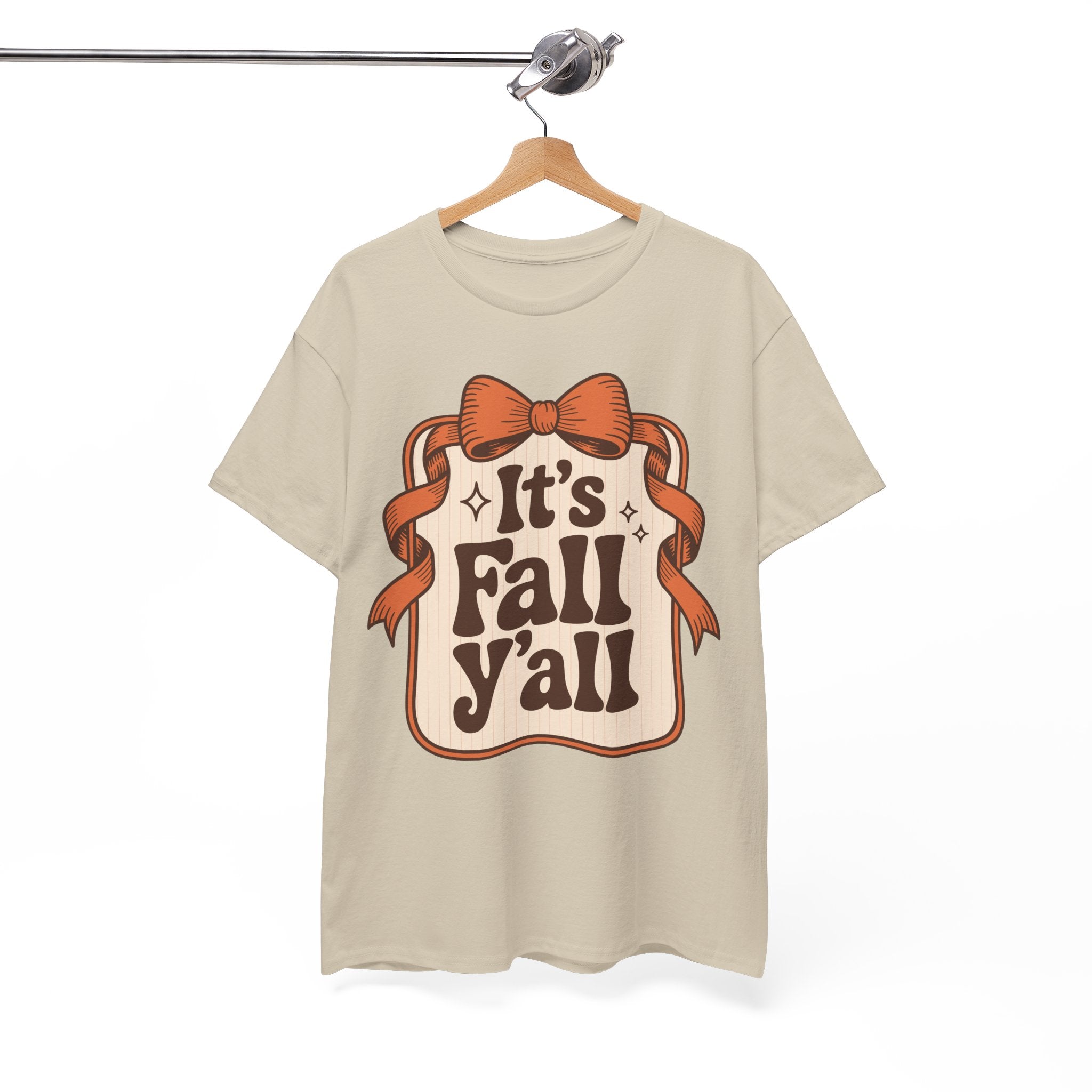 It’s Fall Y’all Autumn Ribbon Unisex Cotton Tee