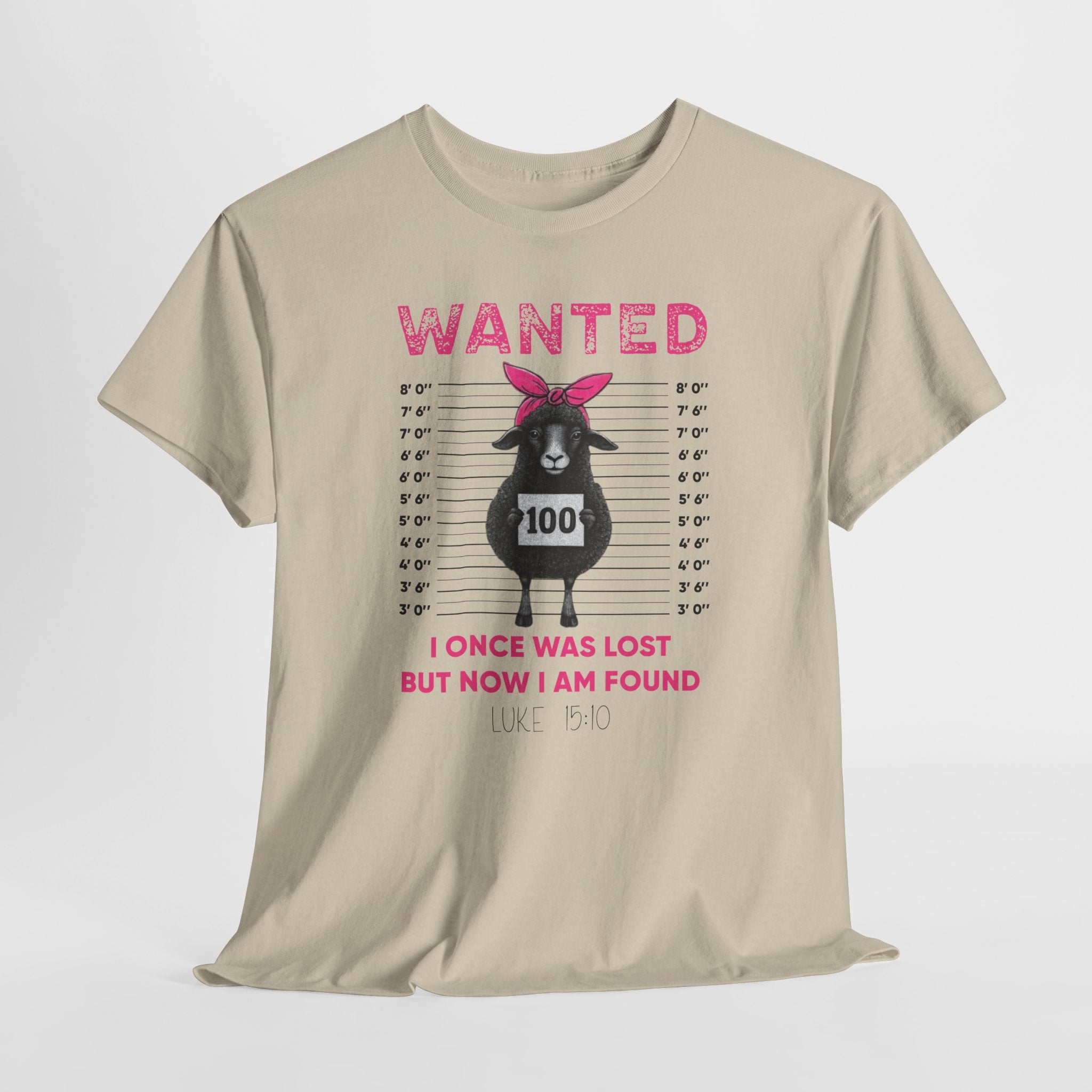 WANTED Black Sheep 'I Once Was Lost But Now I Am Found' Unisex Cotton T-Shirt