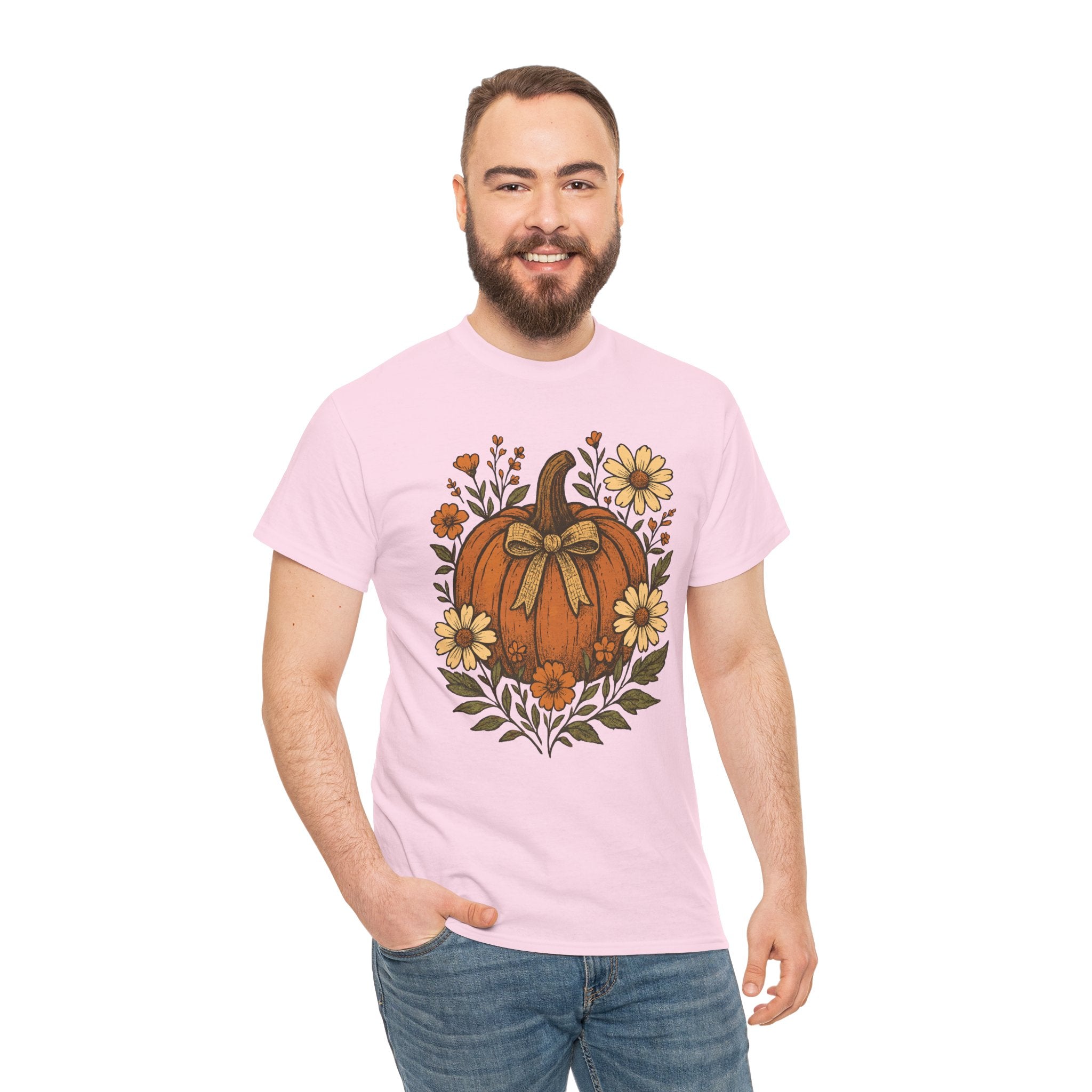 Pumpkin Daisy Unisex Cotton Tee