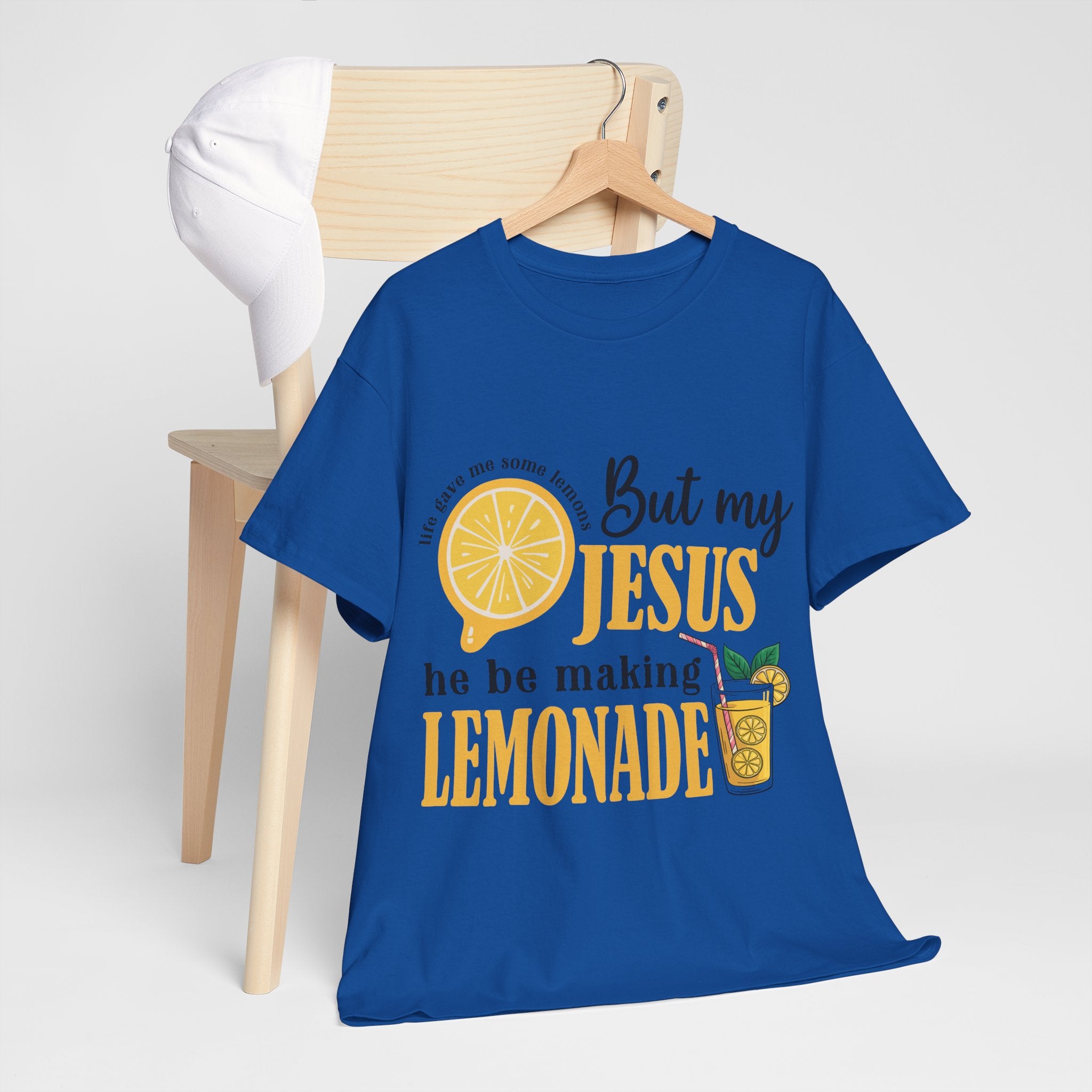 Jesus Lemonade Tee — Lemon Slice & Glass Graphic Christian Unisex Cotton T-Shirt