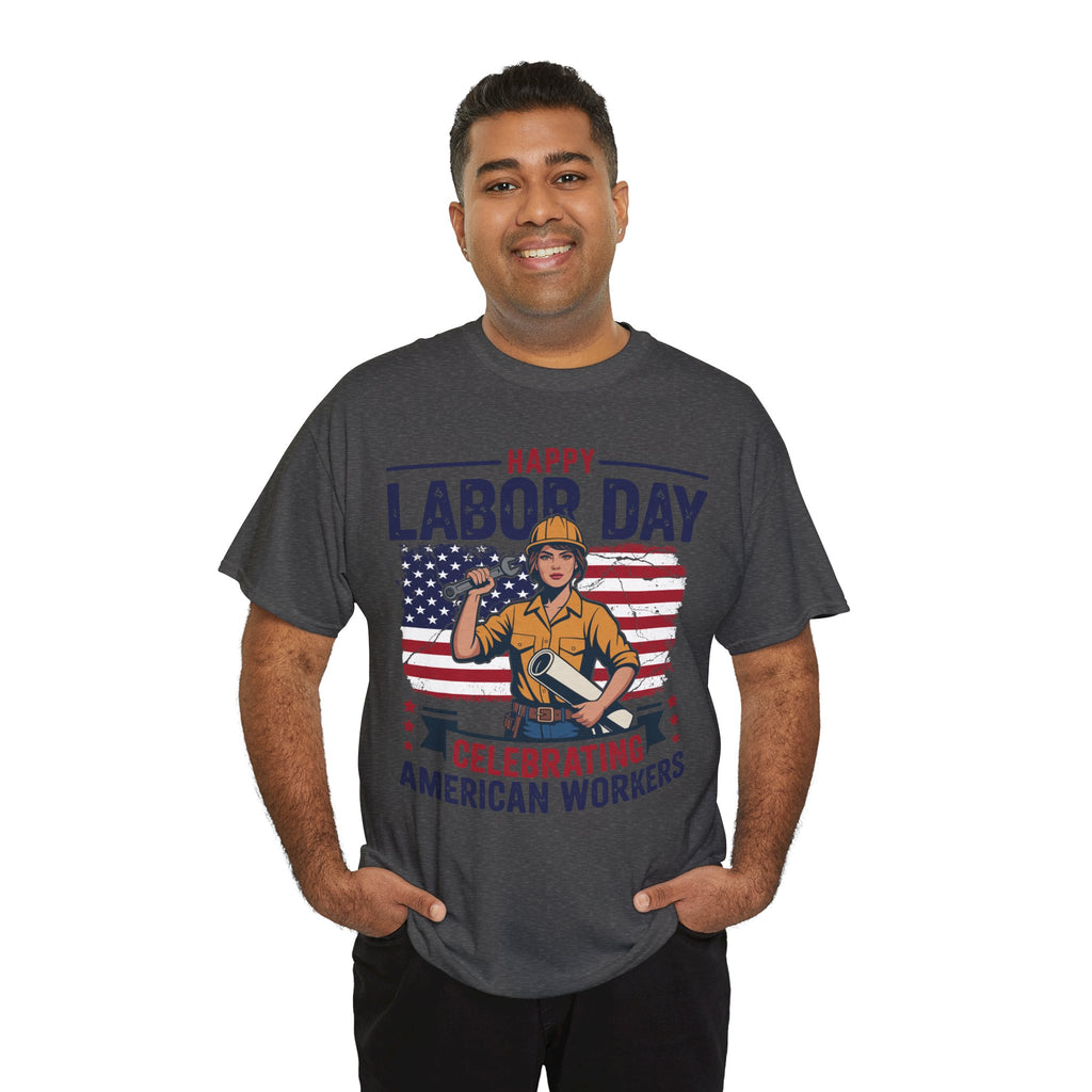 Happy US Labour Day T-Shirt - Unisex Heavy Cotton Tee