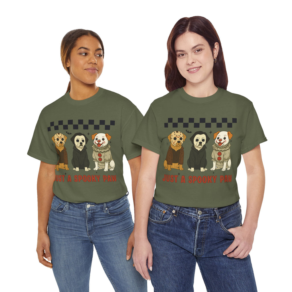 Halloween "Just A Spooky Paw" Unisex Cotton Tee