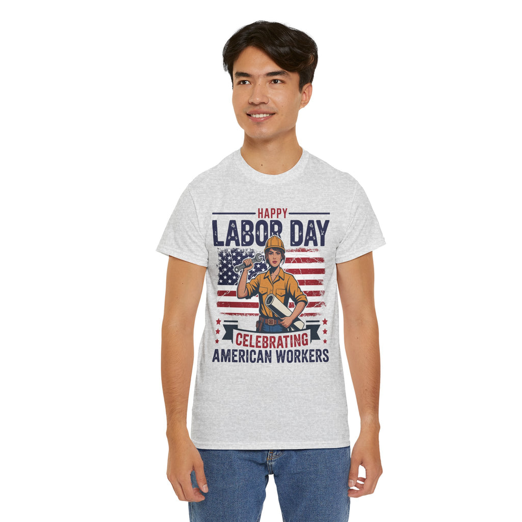 Happy US Labour Day T-Shirt - Unisex Heavy Cotton Tee