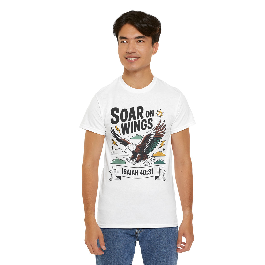 Isaiah 40:31 "Soar on Wings" Eagle Unisex Cotton T-Shirt