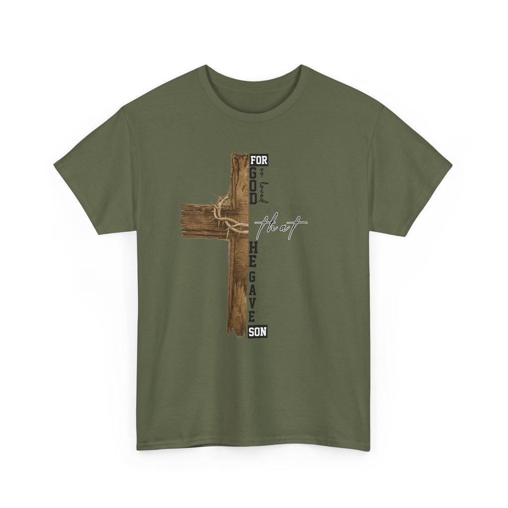 For That Son T-Shirt — Wooden Cross & Crown of Thorns Christian Unisex Cotton Tee