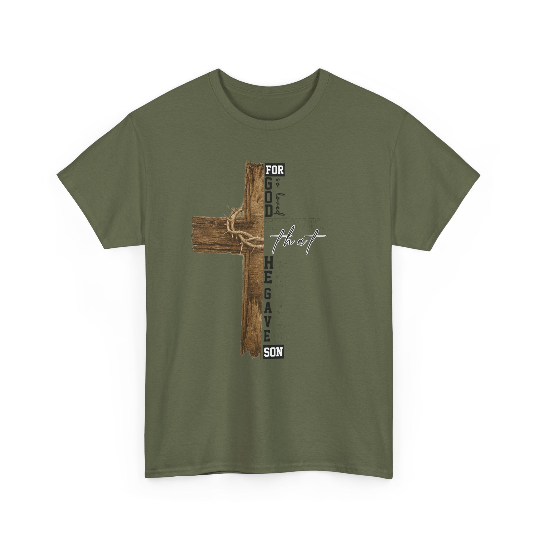 For That Son T-Shirt — Wooden Cross & Crown of Thorns Christian Unisex Cotton Tee