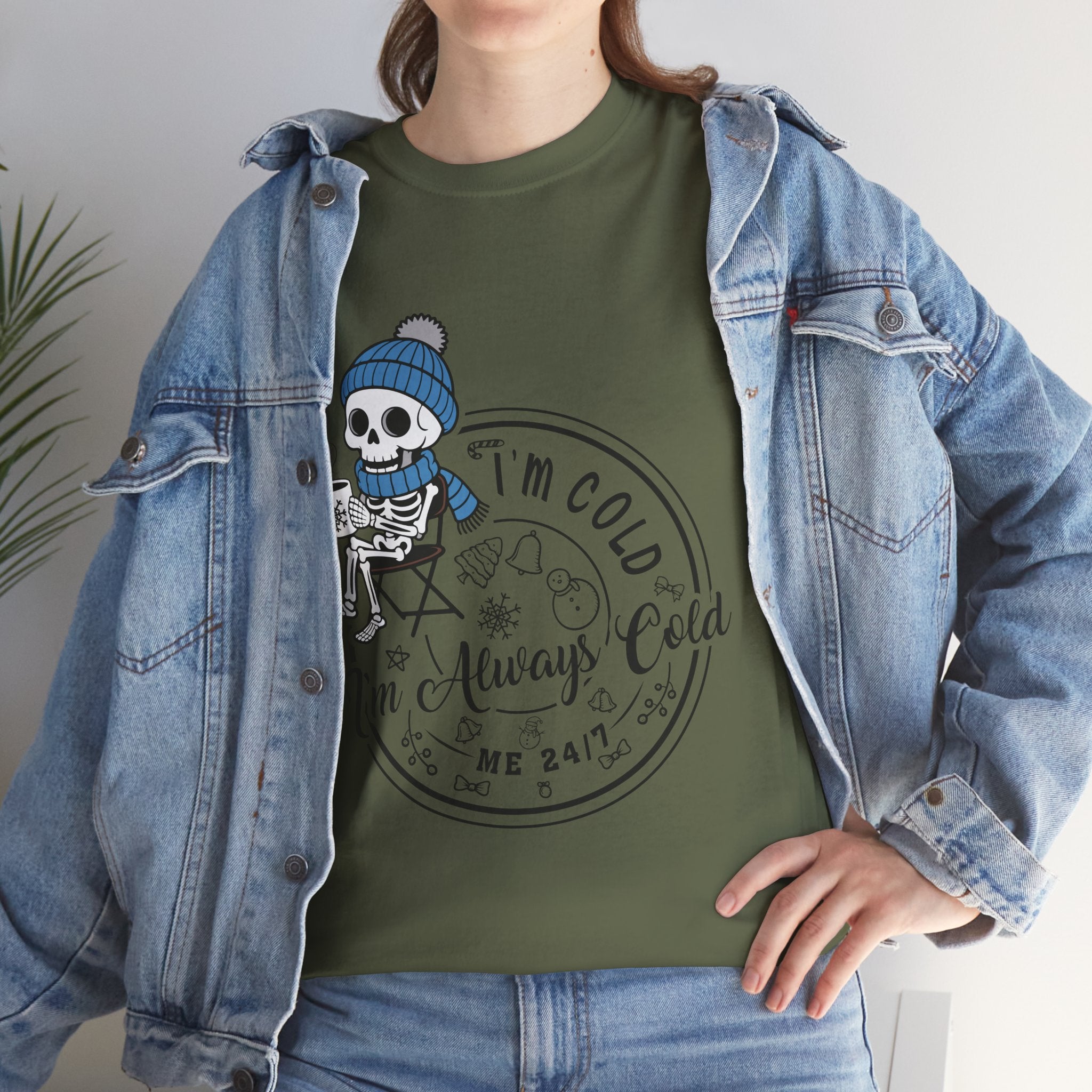 Cozy Skeleton Unisex Cotton Tee
