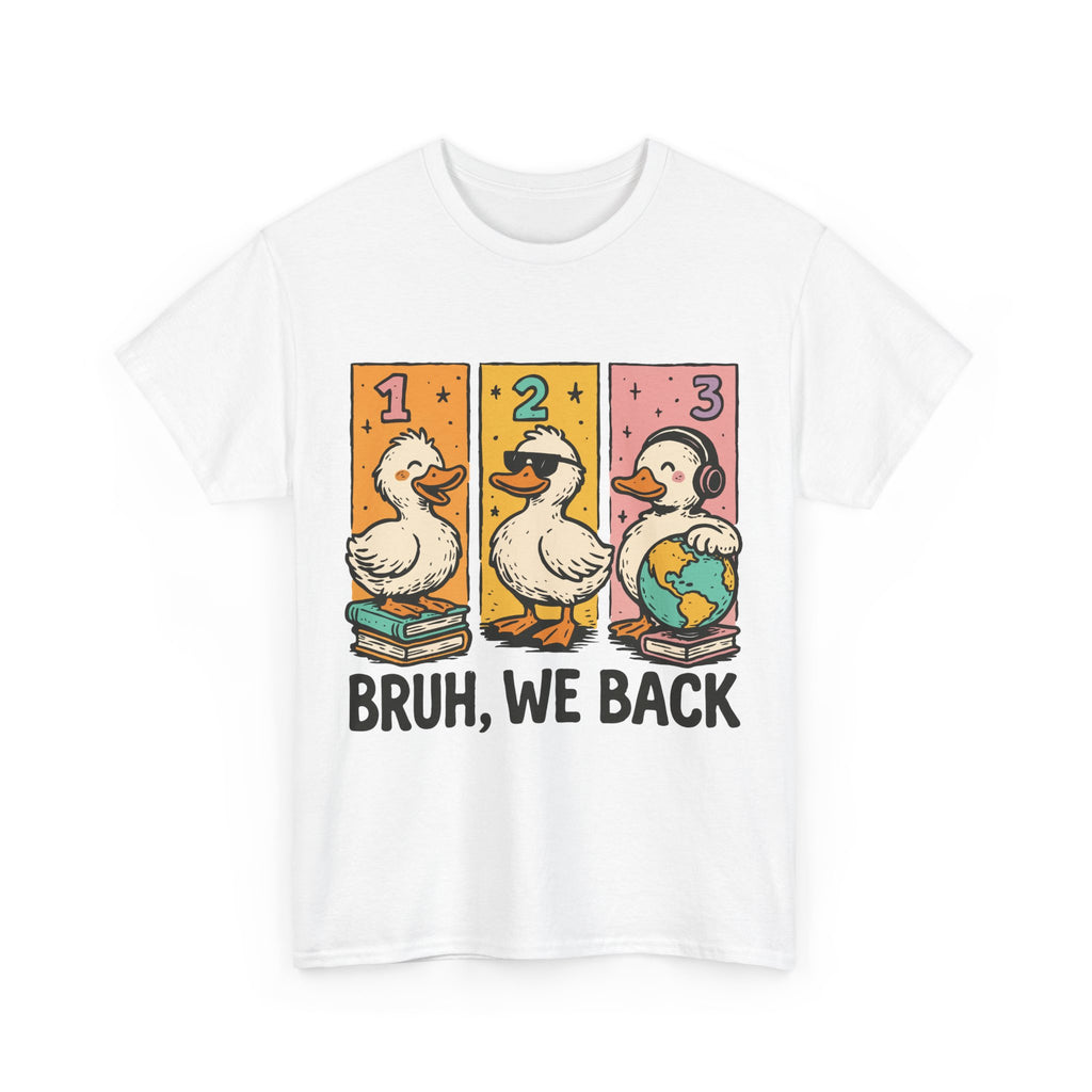 "BRUH WE BACK" Funny Animal Graphic Tee,