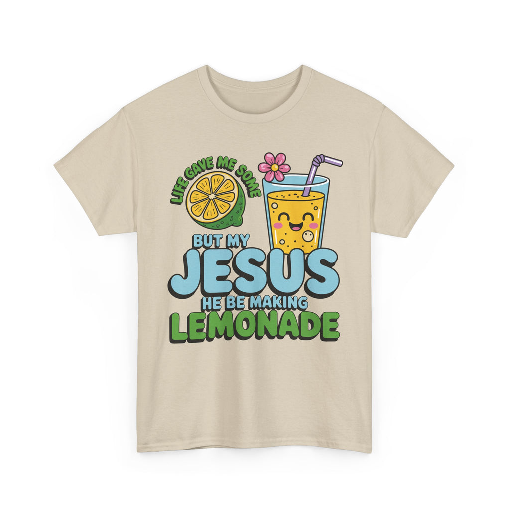 Christian Lemonade T‑Shirt — "Life Gave Me Some Lemons, My Jesus Makes Lemonade"Unisex Cotton Tee