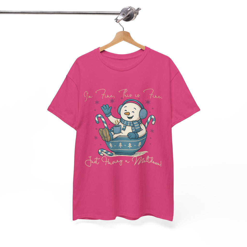 Snowman Hot Cocoa Unisex Cotton Tee