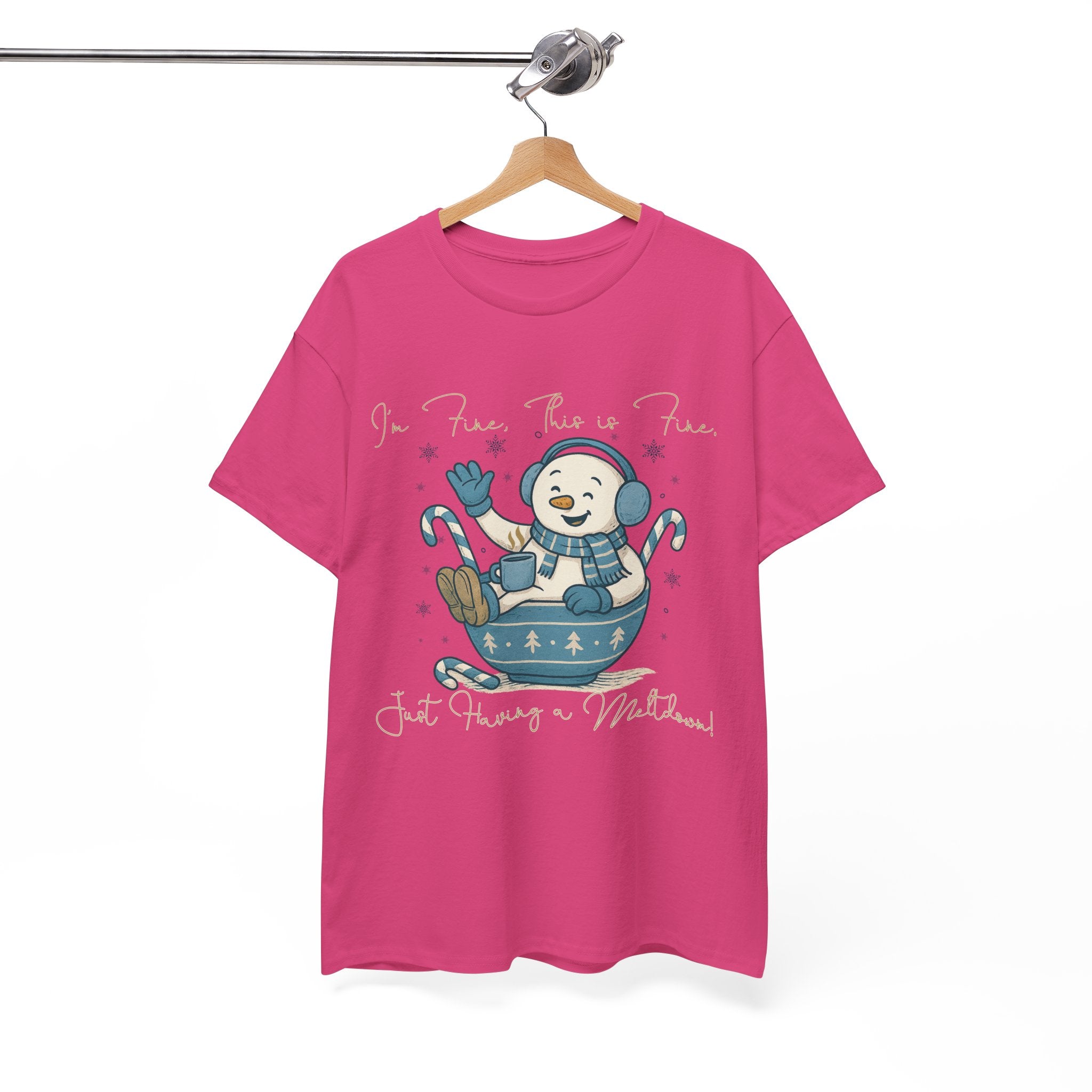 Snowman Hot Cocoa Unisex Cotton Tee