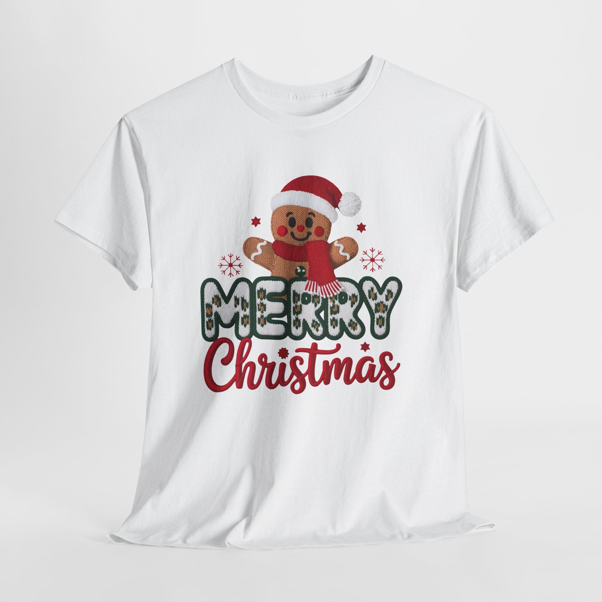 Gingerbread Santa 'Merry Christmas' Unisex Cotton Tee T-Shirt