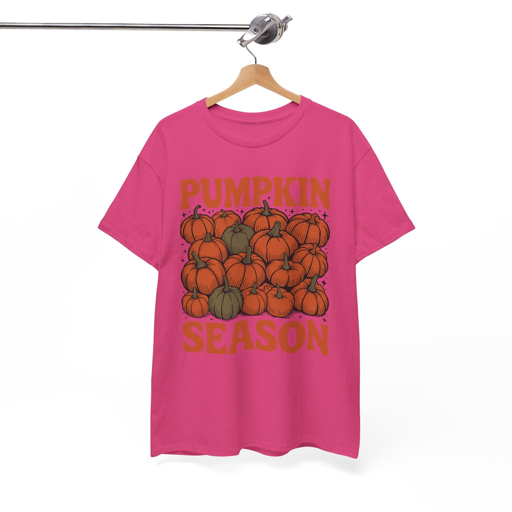 Pumpkin Season Tee — Fall Pumpkin Pile Unisex Cotton Tee