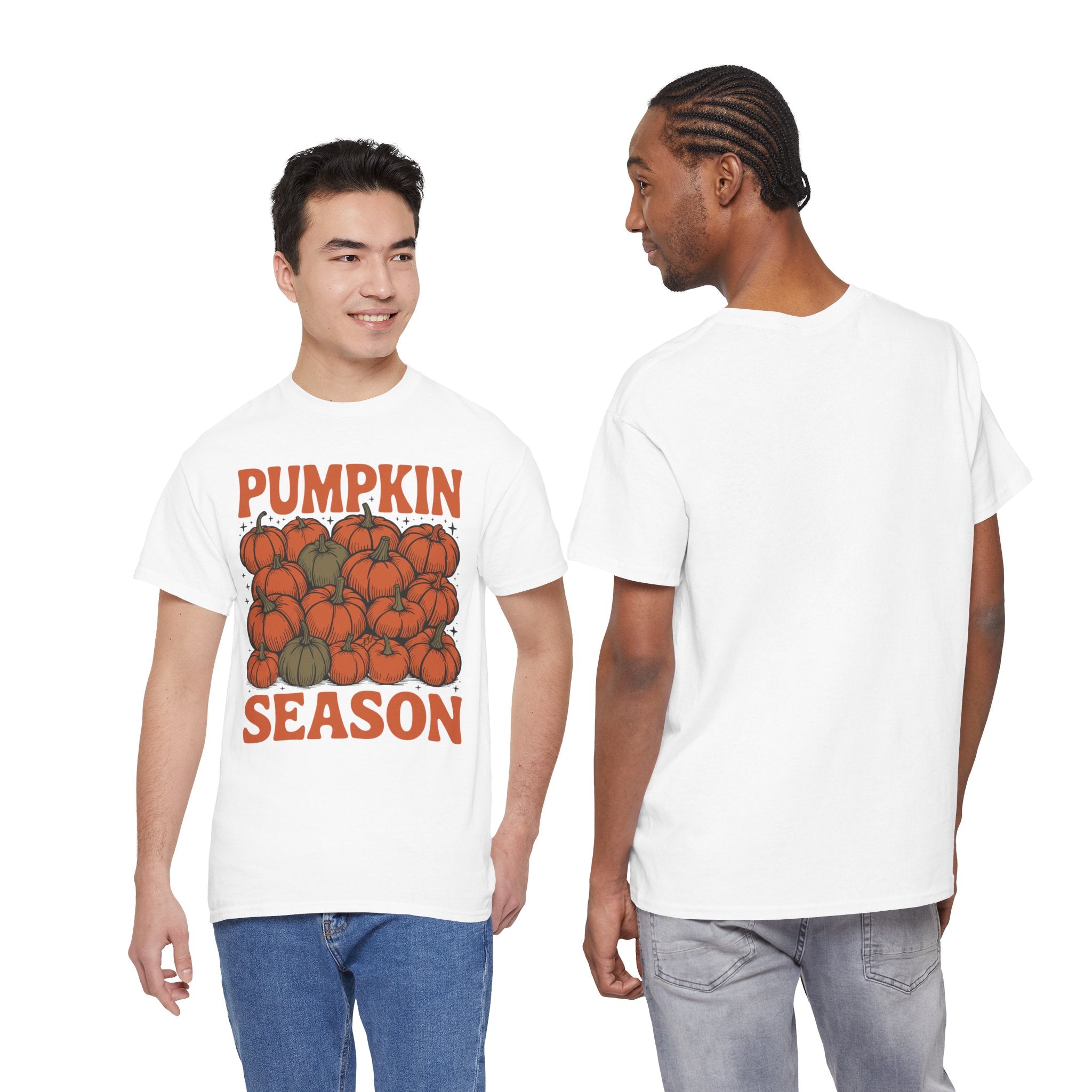 Pumpkin Season Tee — Fall Pumpkin Pile Unisex Cotton Tee