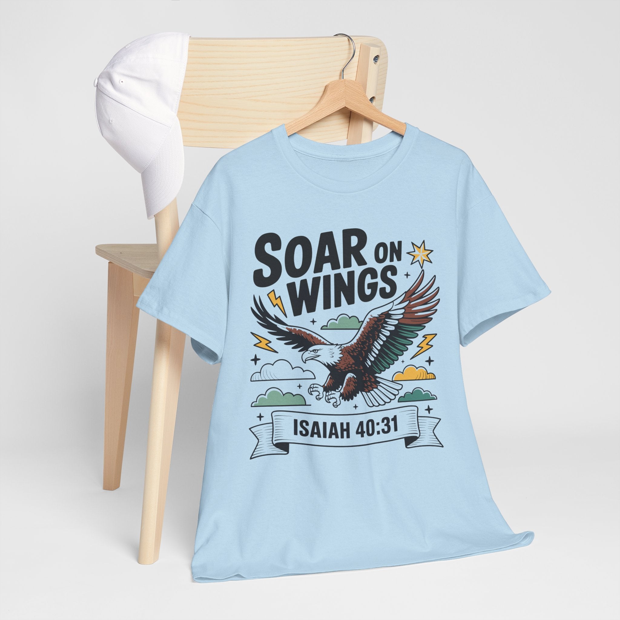 Isaiah 40:31 "Soar on Wings" Eagle Unisex Cotton T-Shirt