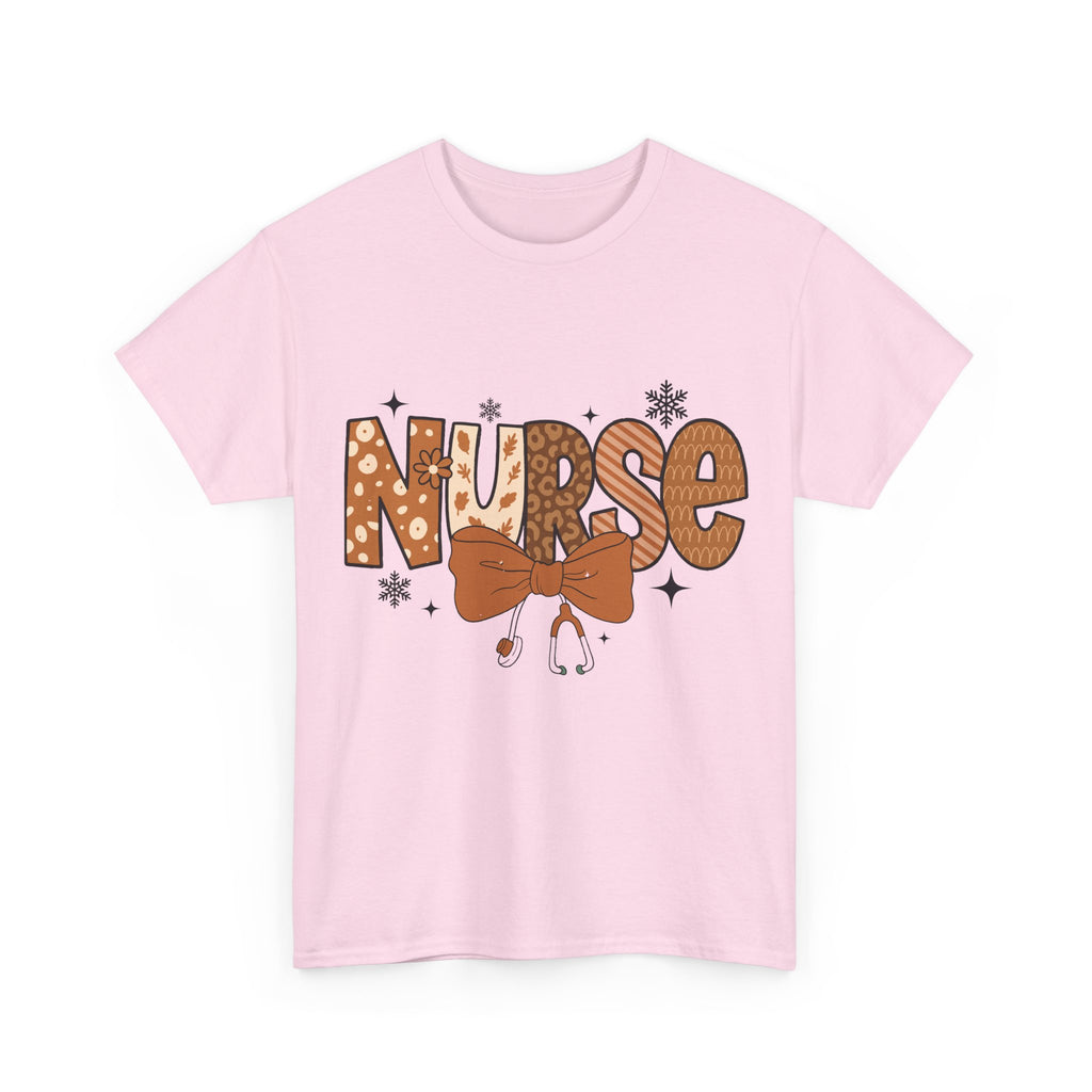 NURSE Fall Stethoscope Tee — Brown Autumn Nurse Unisex CottonT shirt