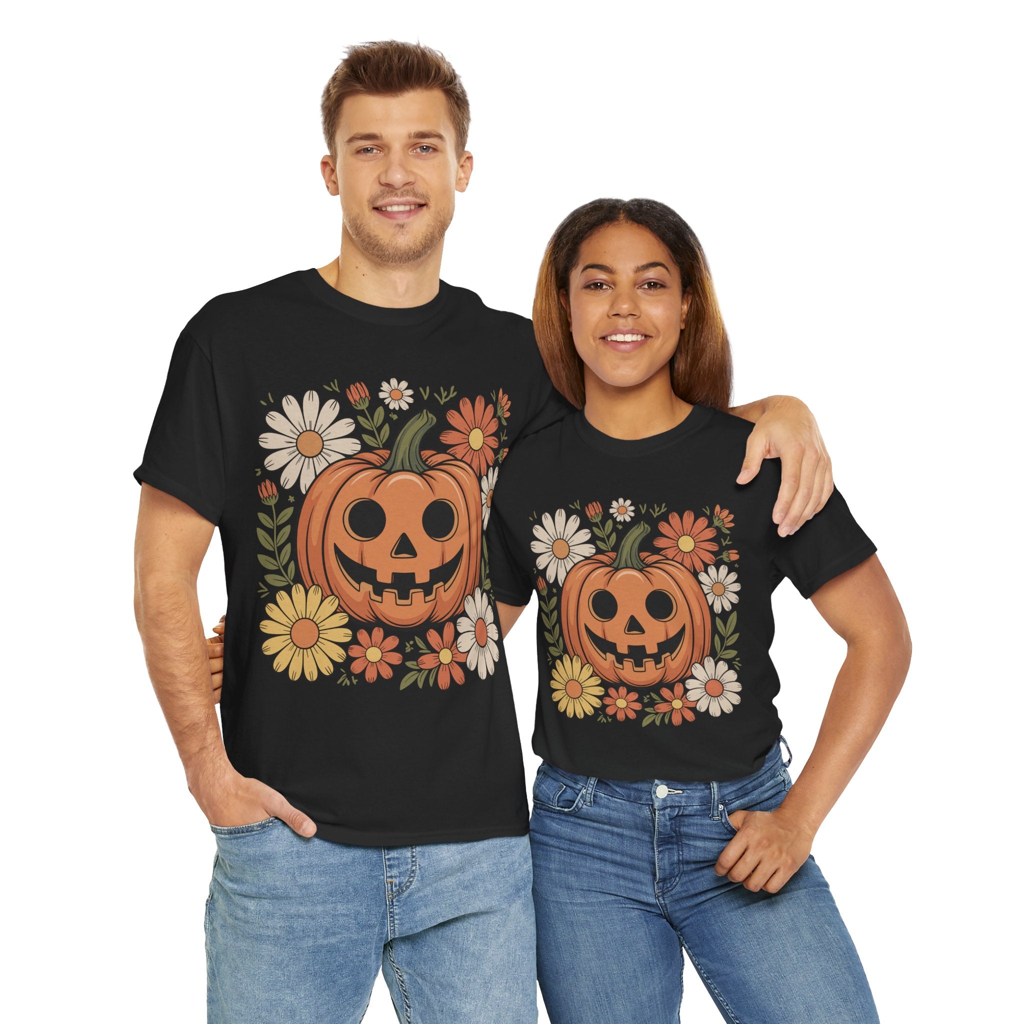 Halloween Pumpkin Unisex Cotton Tee
