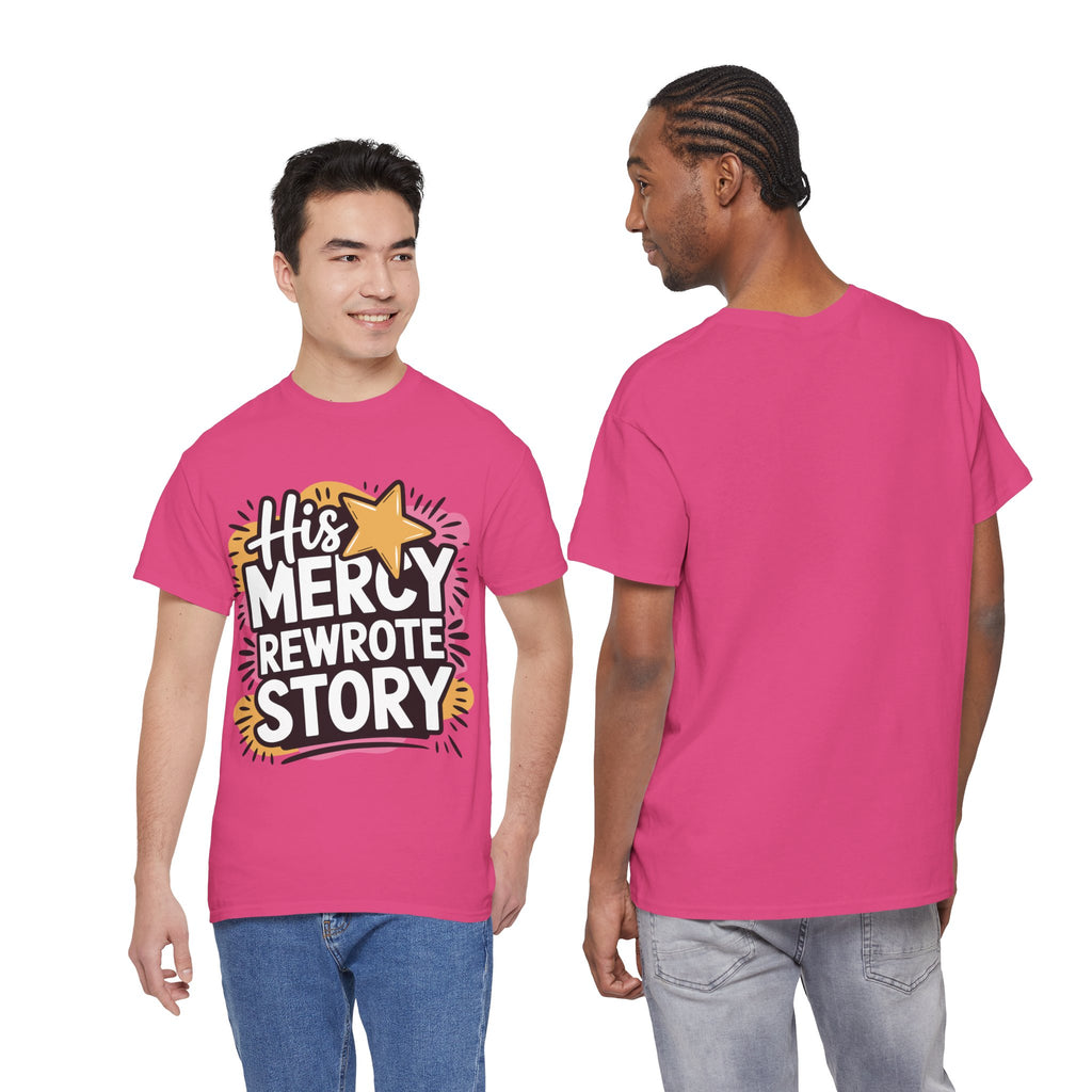 His Mercy Rewrote My Story Tee — Retro Christian Graphic T-Shirt