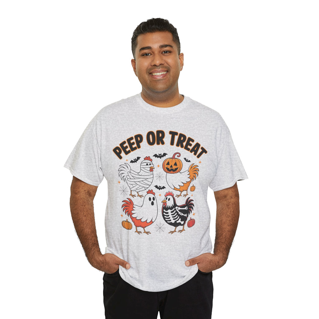 Peep or Treat Halloween Unisex Cotton Tee