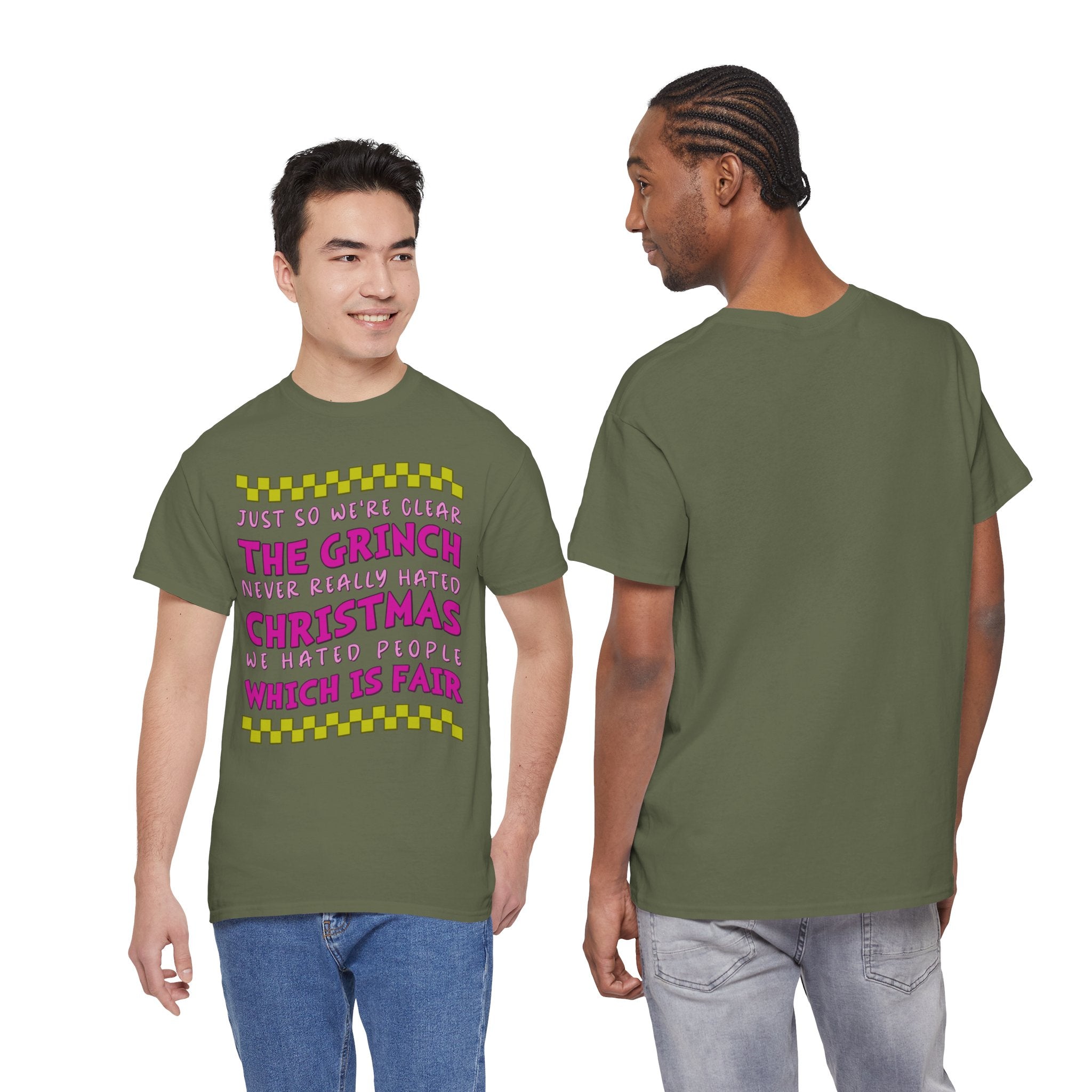 Grinch Never Hated Christmas Funny Unisex Cotton Tee