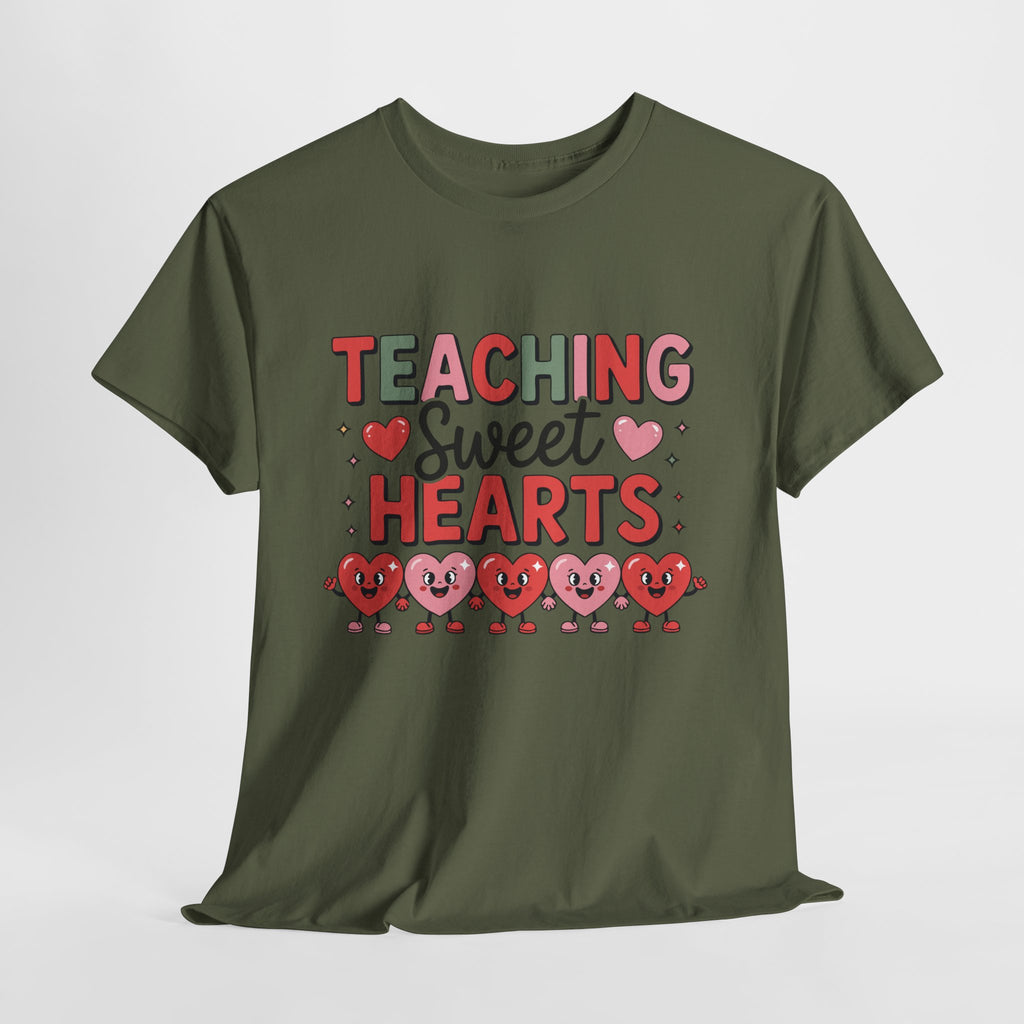 Teaching Sweet Hearts Valentine Teacher Unisex Cotton T-Shirt