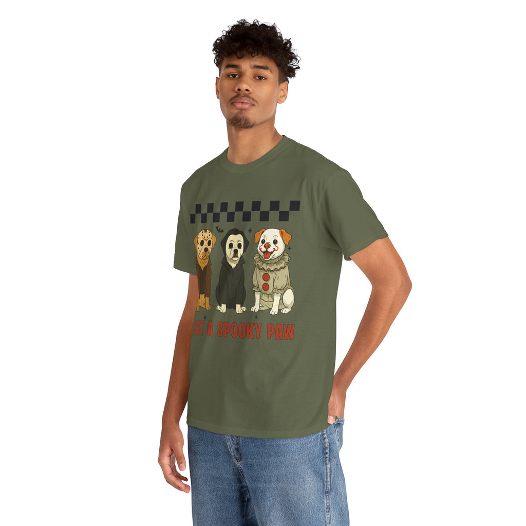 Halloween "Just A Spooky Paw" Unisex Cotton Tee