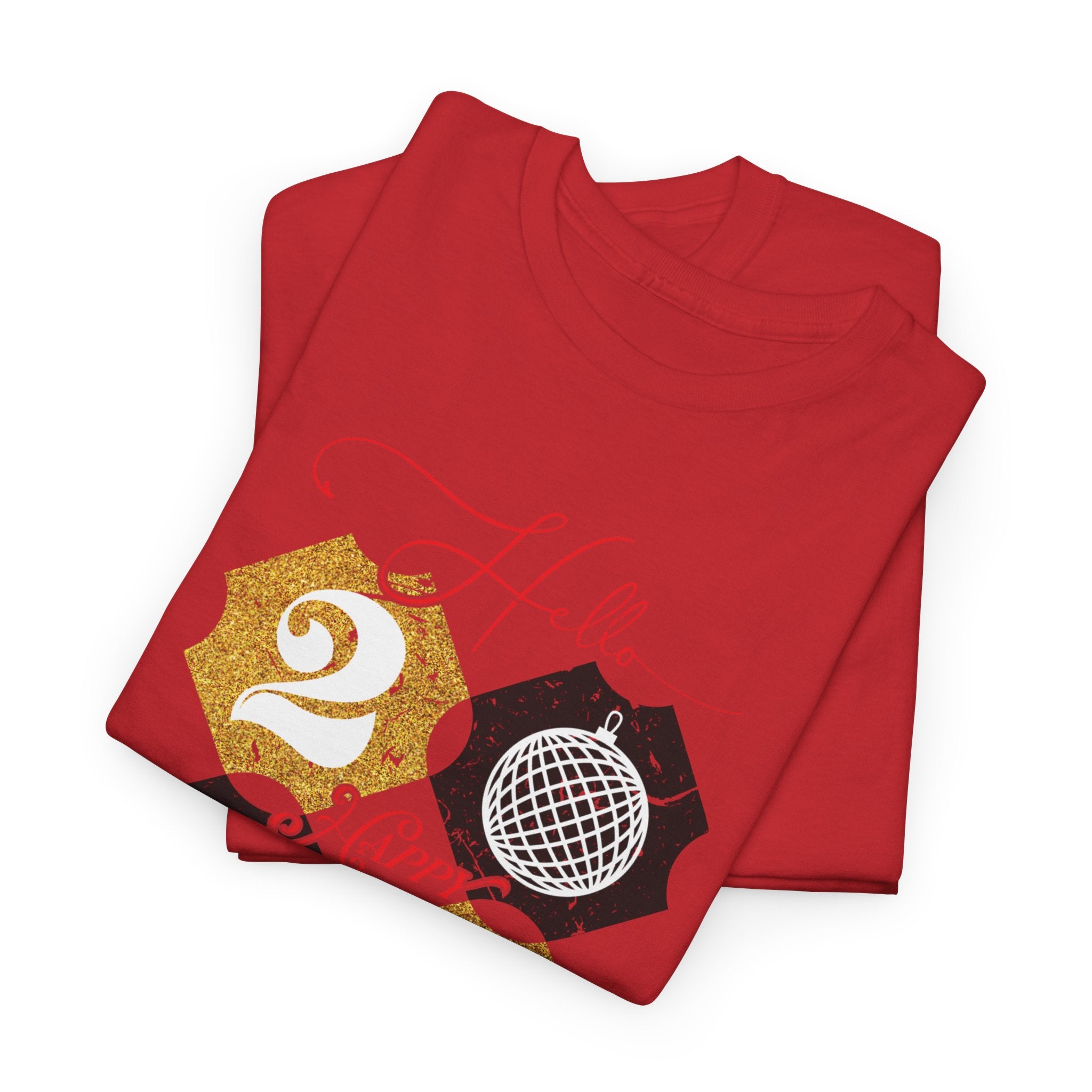 2026 Happy New Year Pink Varsity Tee — Fireworks Party Graphic.Unisex Cotton Tee